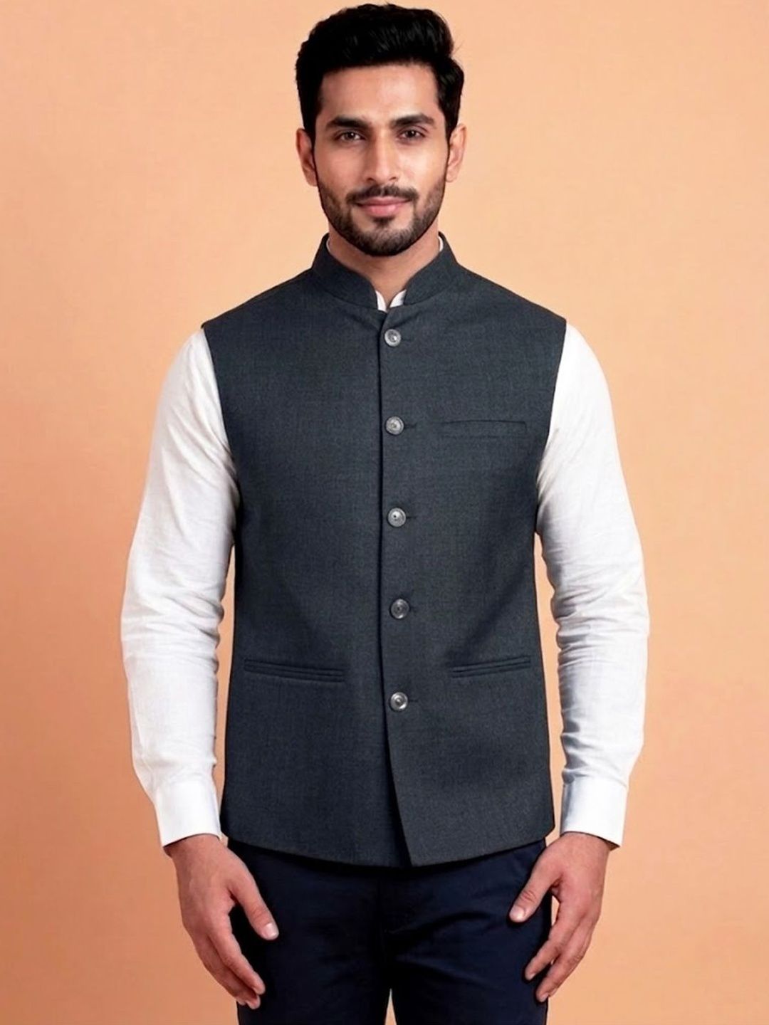 TREEMODA Woven Nehru Jackets-picture-47