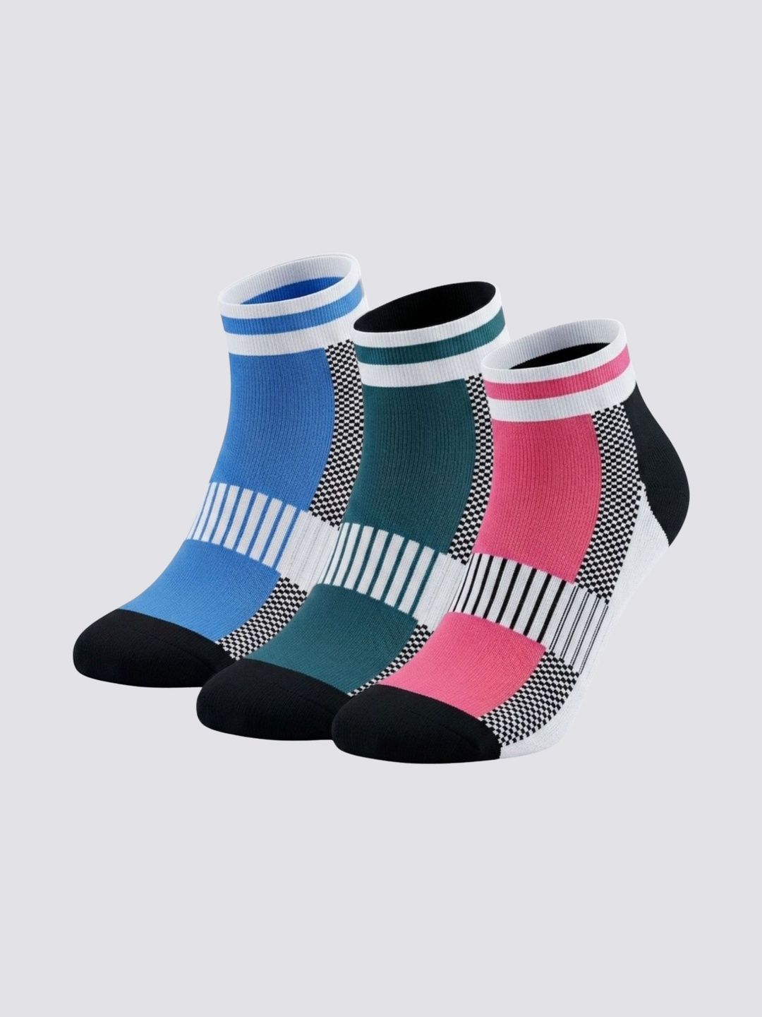 Sockscarving Unisex Pack of 3 Cotton Patterned Ankle Length Socks-picture-27
