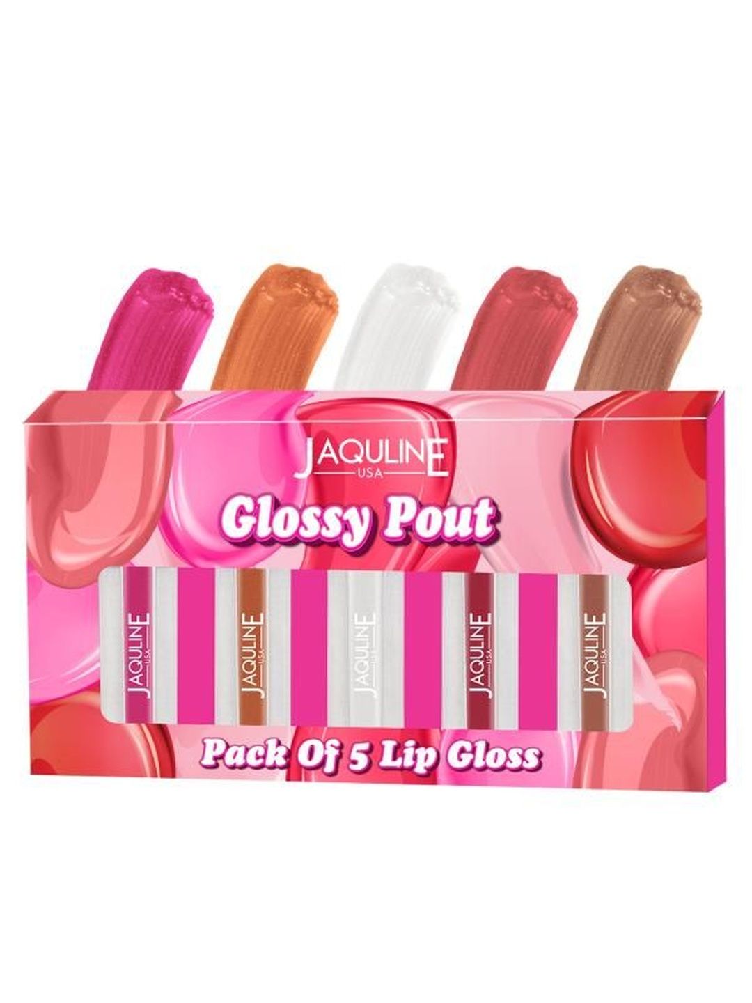 Jaquline USA Set Of 5 Glossy Pout Lip Gloss - 1.2 ml Each-picture-12