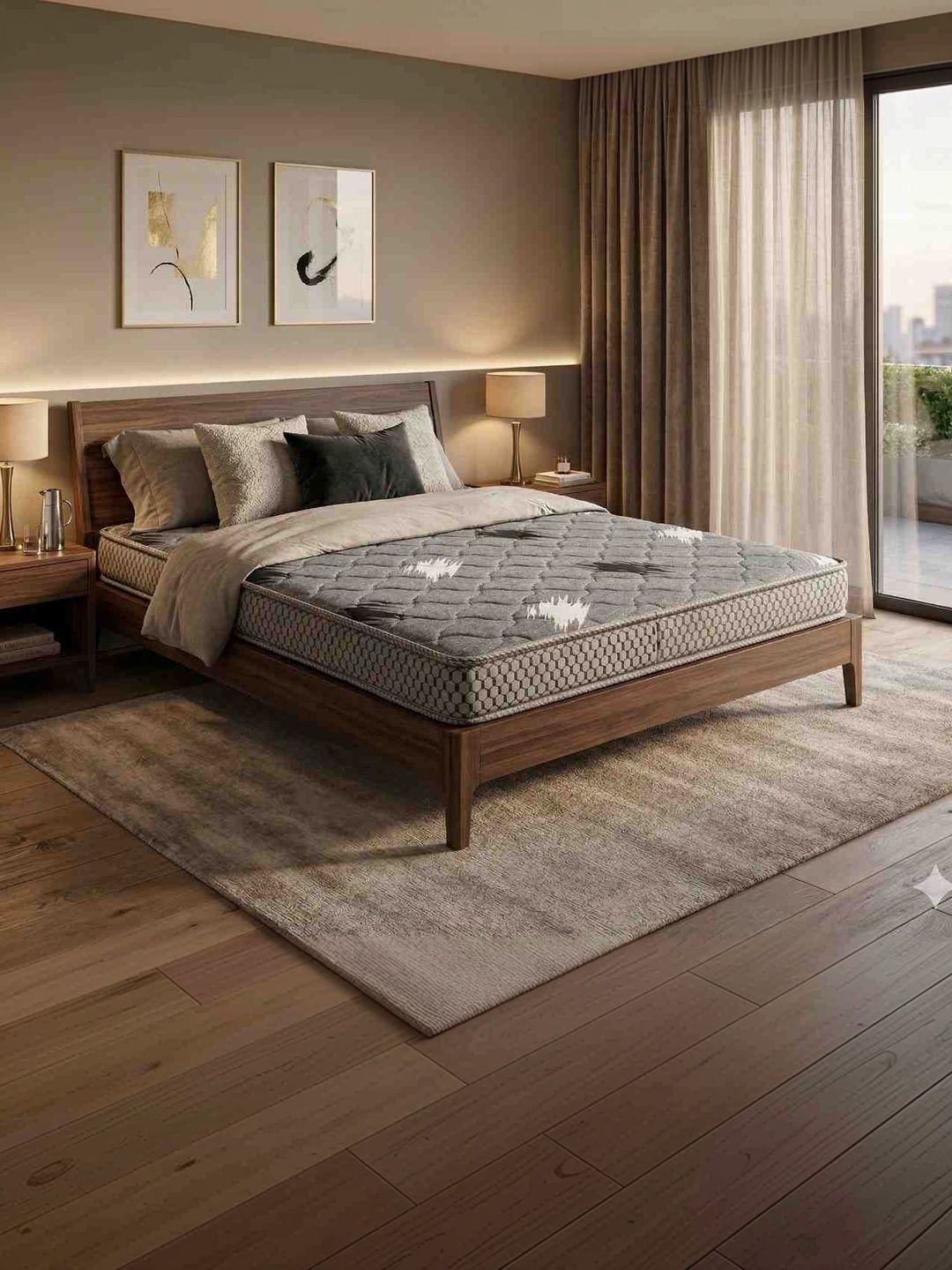 COZY CUB Grey & White Quilted Sag Resistant Single Size Mattress-picture-15