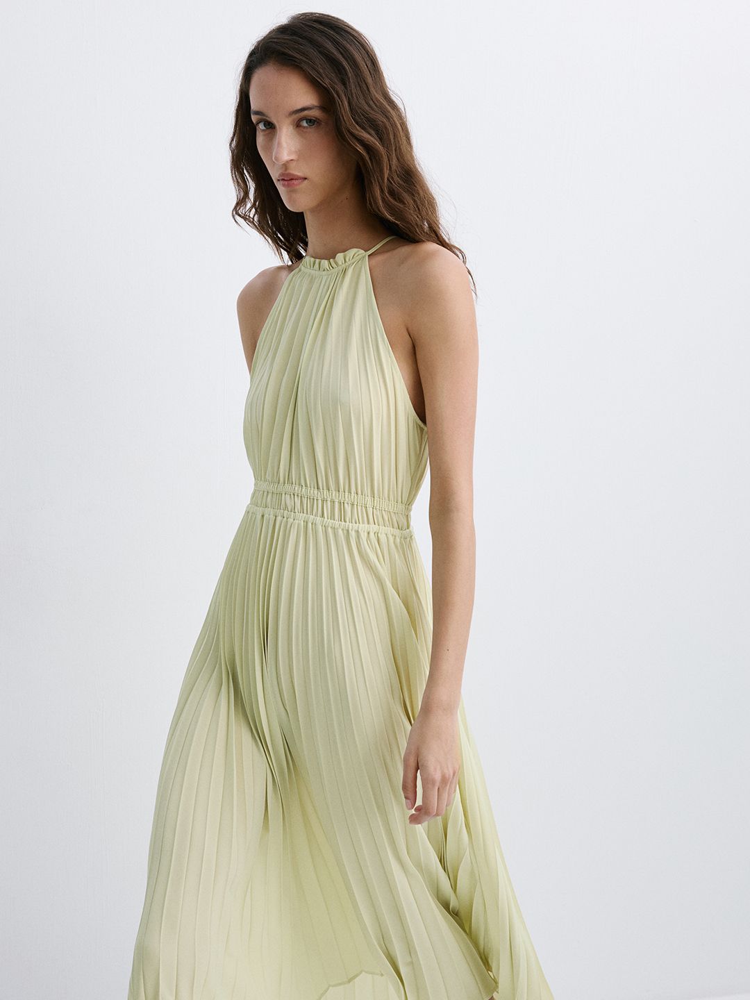 MANGO Halter Neck A-Line Maxi Dress-picture-25