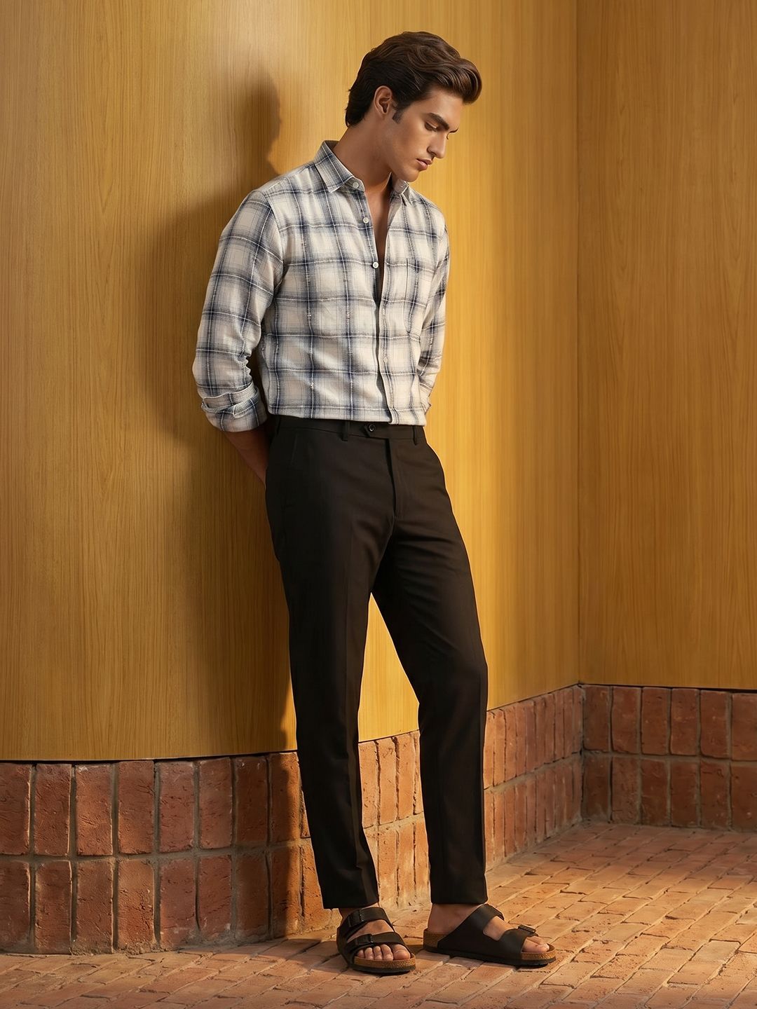 Mr Bowerbird Slim Fit Checked Casual Shirt-picture-32