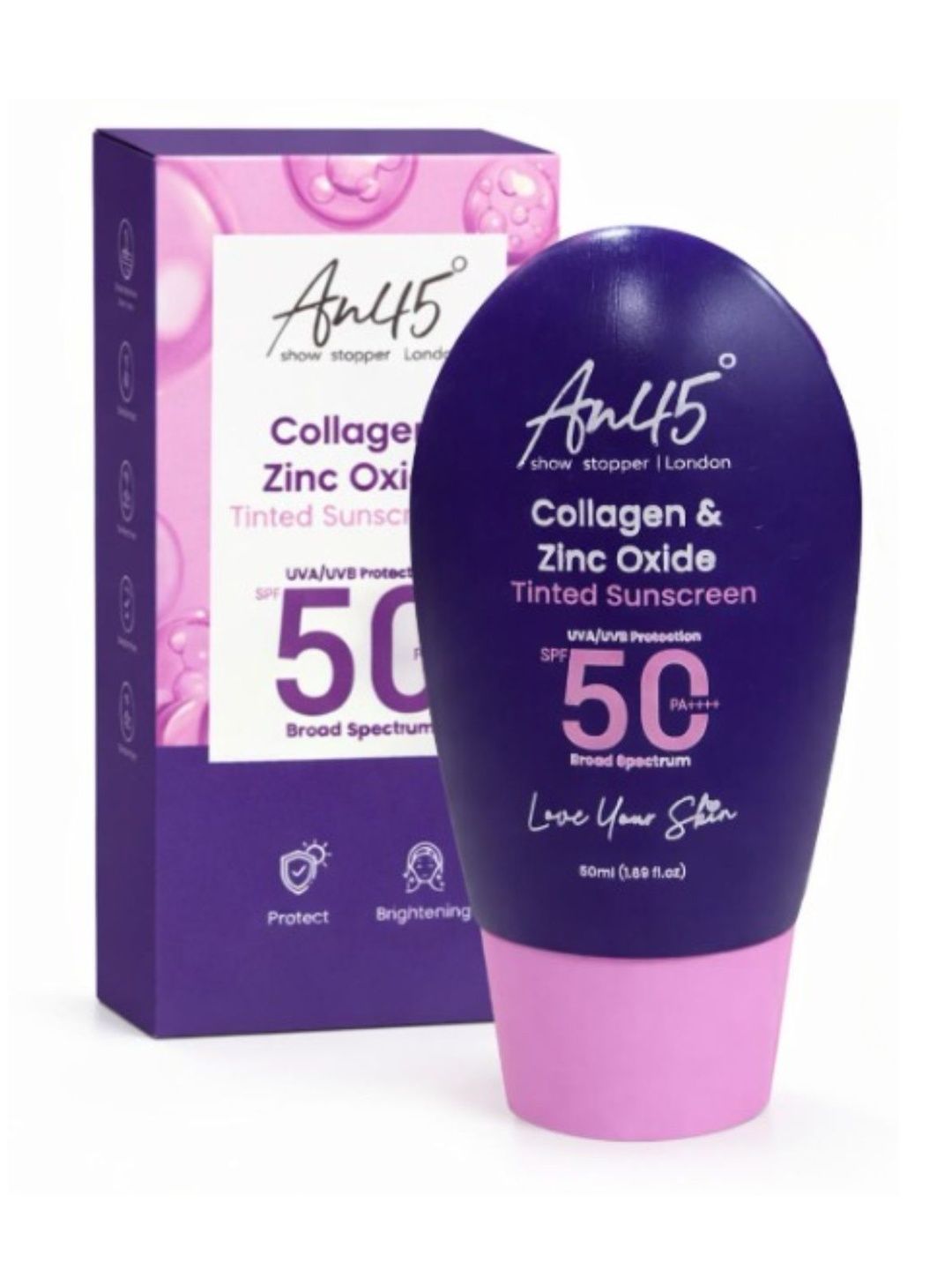 AN45 Collagen & Zinc Oxide Tinted Sunscreen - 50 ml-image-19