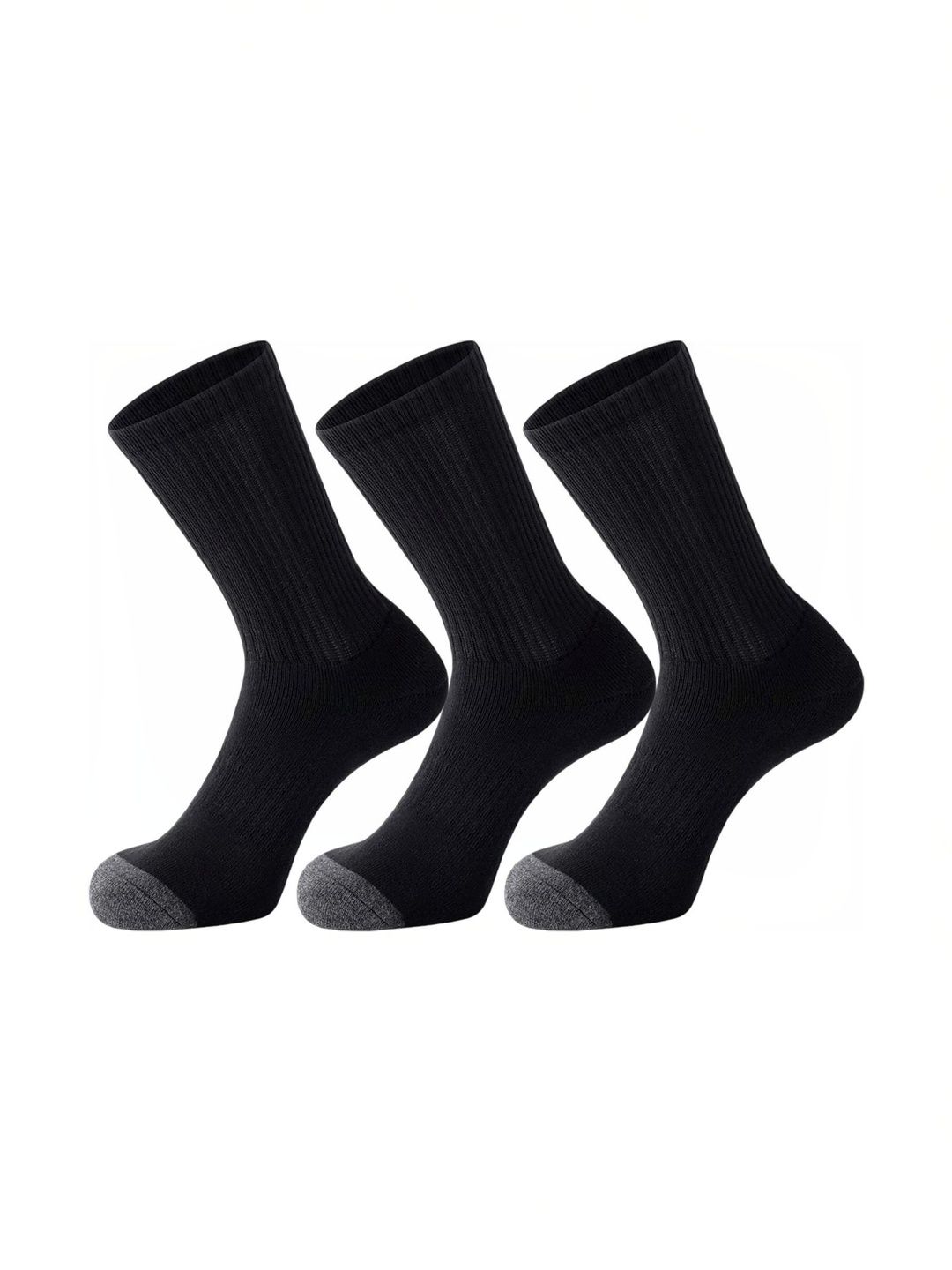 MERCEHIVE Unisex Pack of 3 Cotton Calf Length Socks-picture-41
