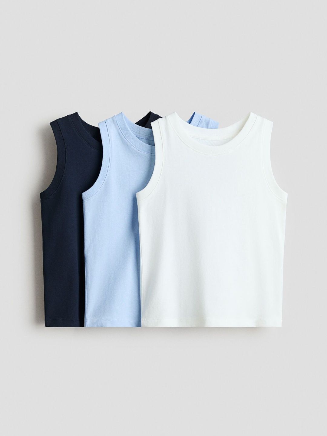 H&M 3-Pack Pure Cotton Vest Tops-picture-36
