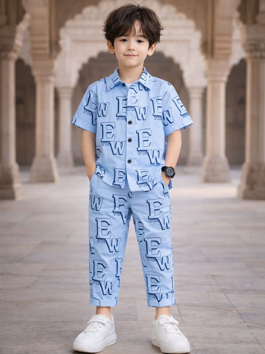 Anika Creation Unisex Kids Printed Shirt with Trousers-picture-51