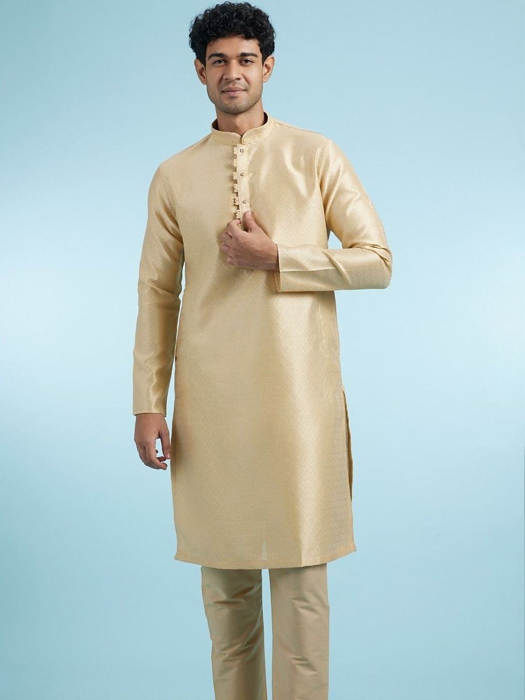 Diwas by Manyavar Self Design Men Kurta-picture-37