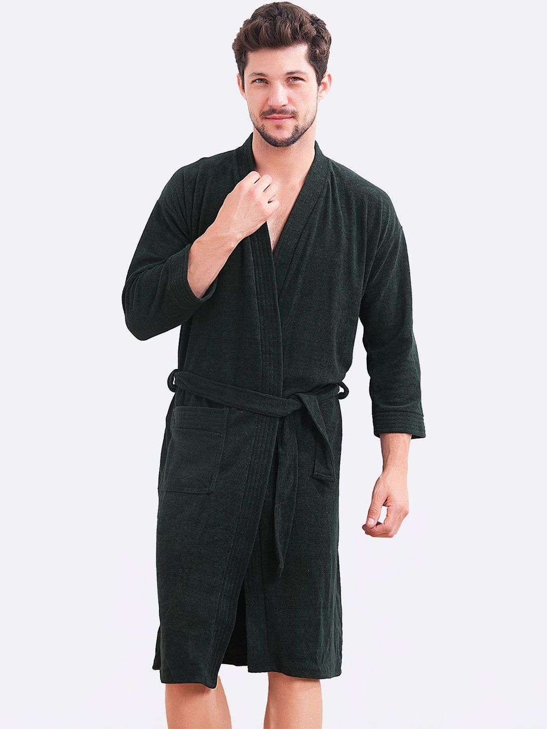 HotGown Micro Cotton Knee Length Bath Robe Bath Robe and Wraps-image-13