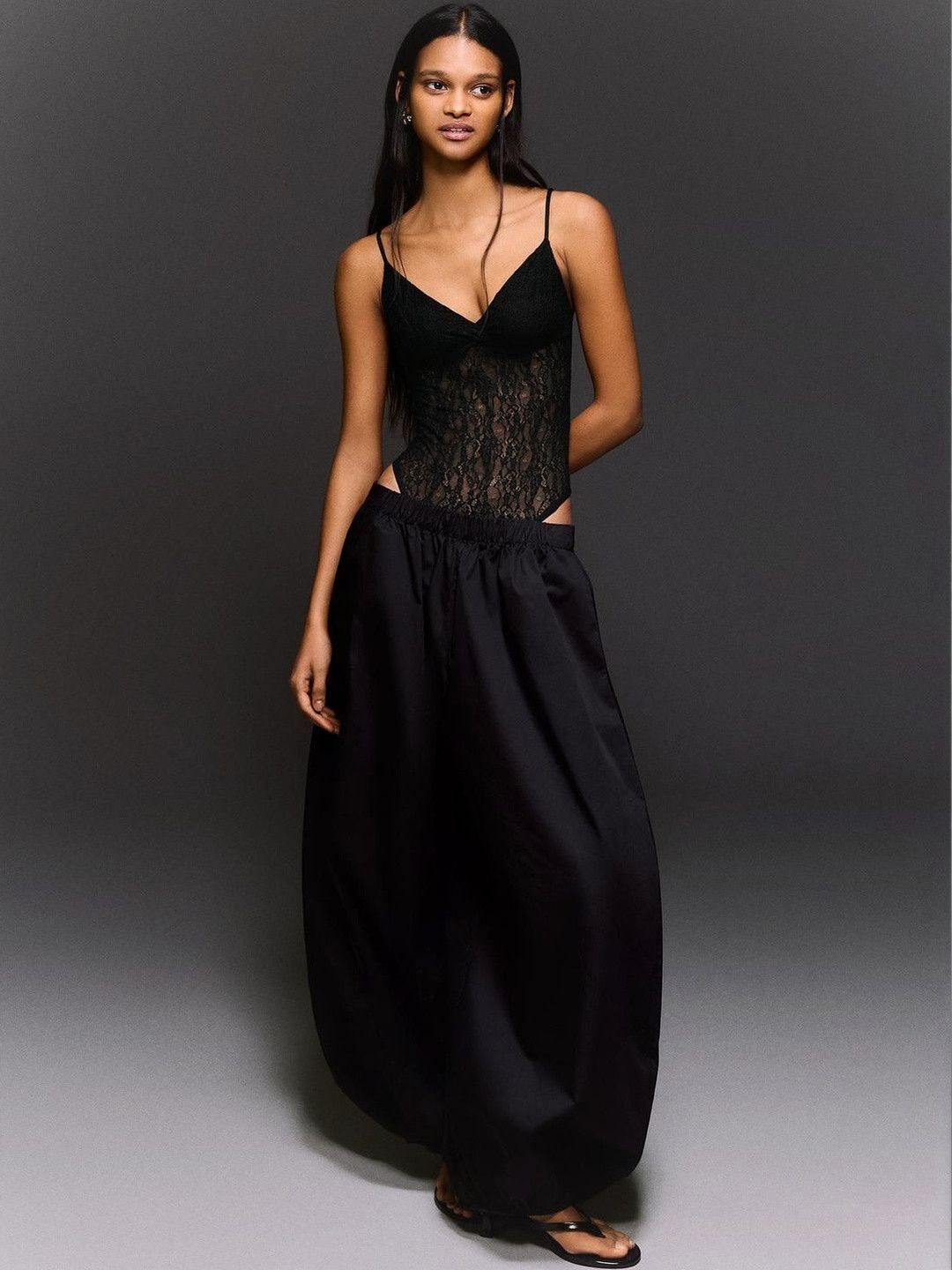 Bershka Lace Strappy Bodysuit-picture-48