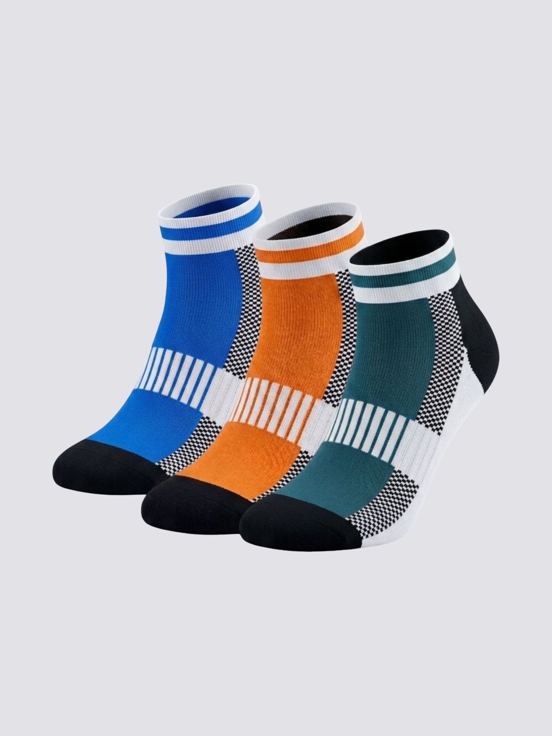 Sockscarving Unisex Pack of 3 Cotton Patterned Ankle Length Socks-picture-10