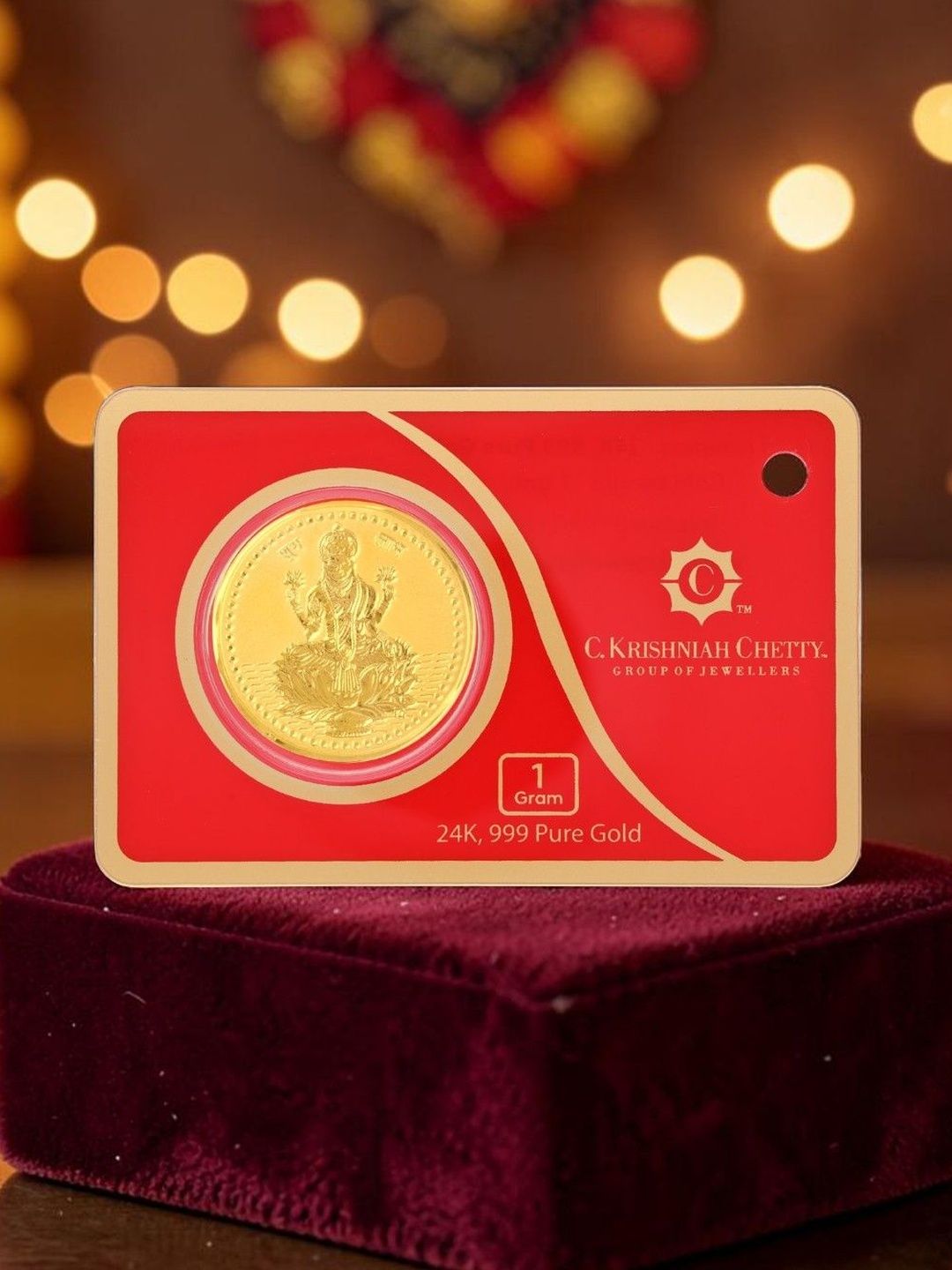 C KRISHNIAH CHETTY JEWELLERS PVT LTD 24Kt Gold Coin-1g-image-35