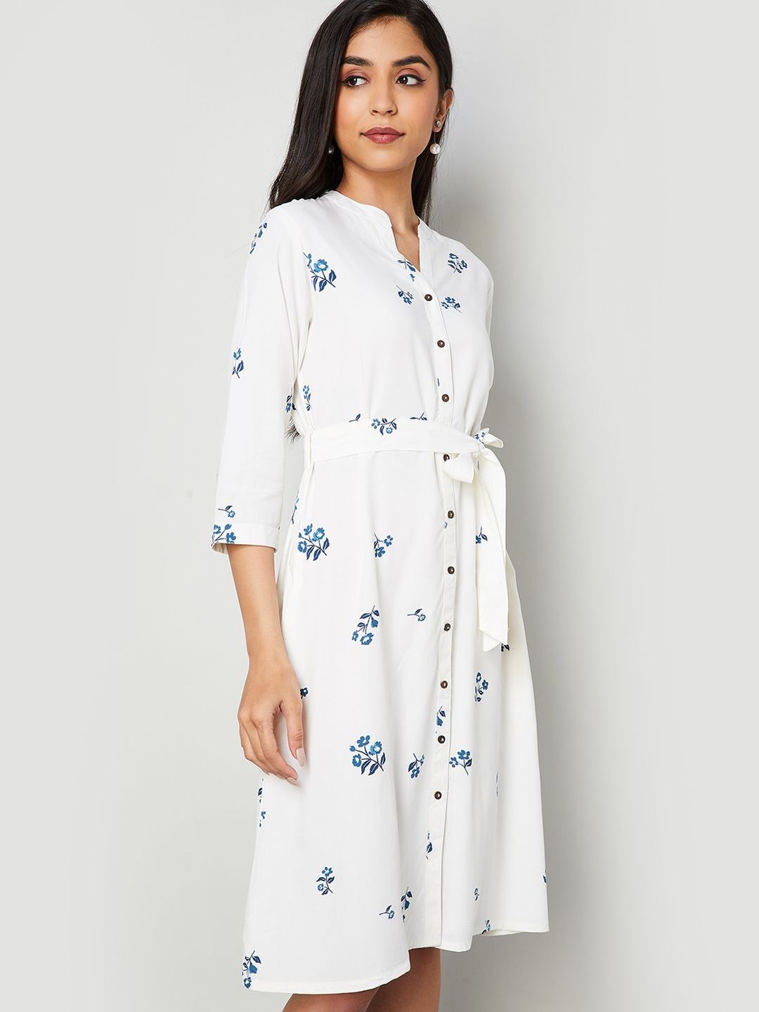 Colour Me by Melange Floral Print Shirt Dress-picture-10