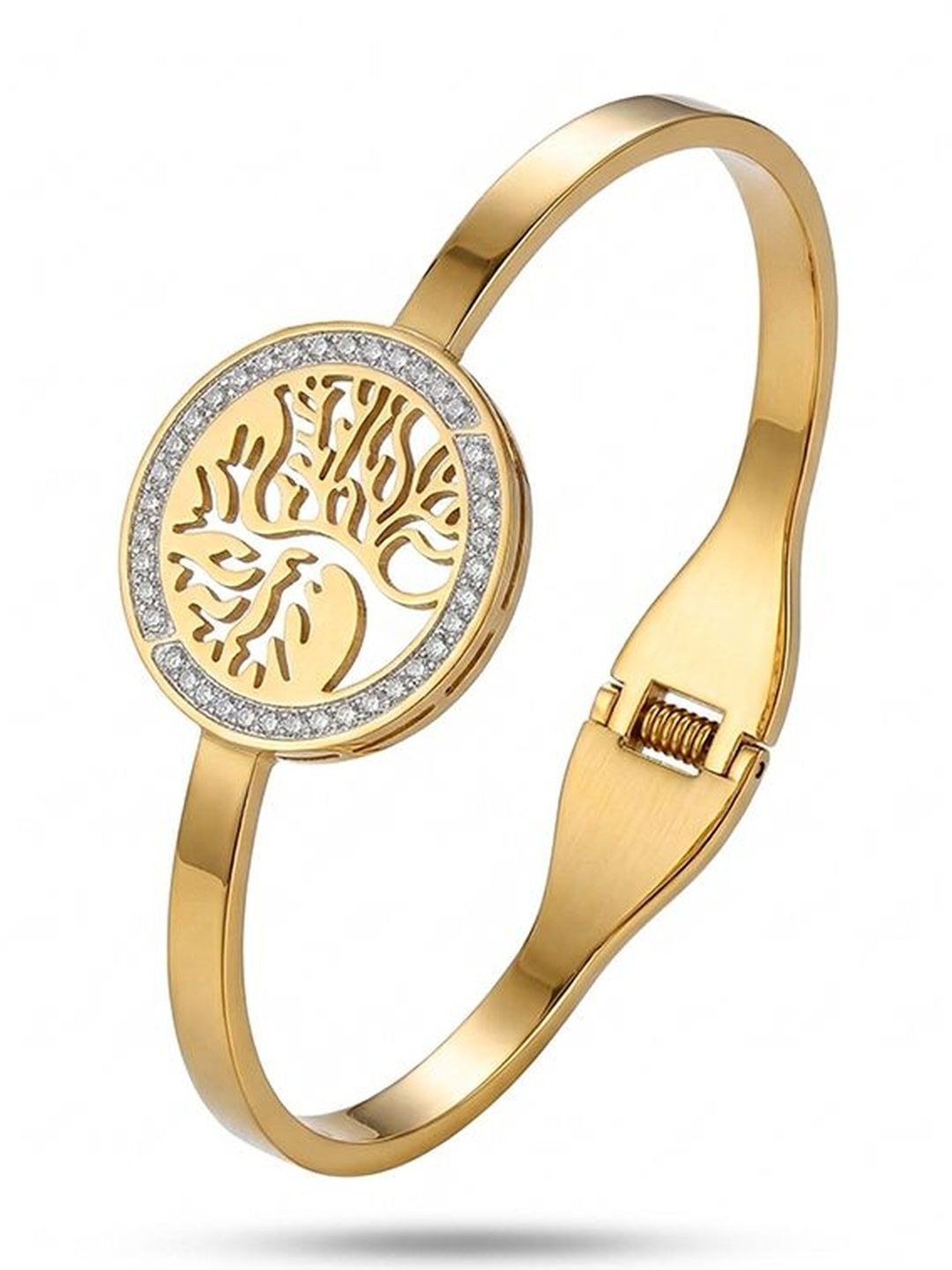 Trinket world Women Handcrafted Gold-Plated Cuff Bracelet-picture-56