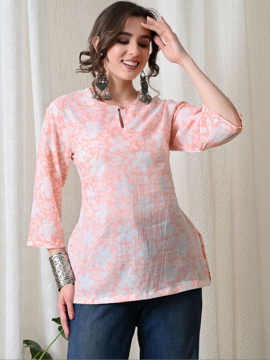 Ka-mee Floral Printed Pure Cotton Kurti-picture-26