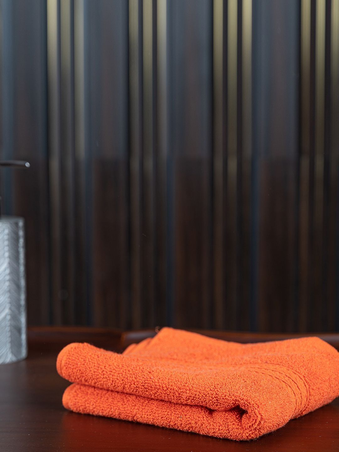 Datch Orange-Colored Cotton 150 GSM Hand Towels-image-46