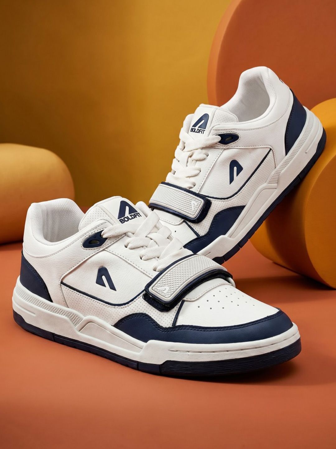 BOLDFIT Men White Navy Blazer Dripwave Sneakers Shoes-picture-21