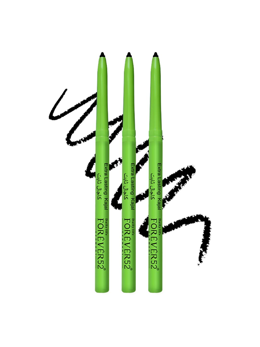 Daily Life Forever52 Set Of 3 Amazonic Waterproof Kajal - 0.35 g Each - Black G101-picture-1