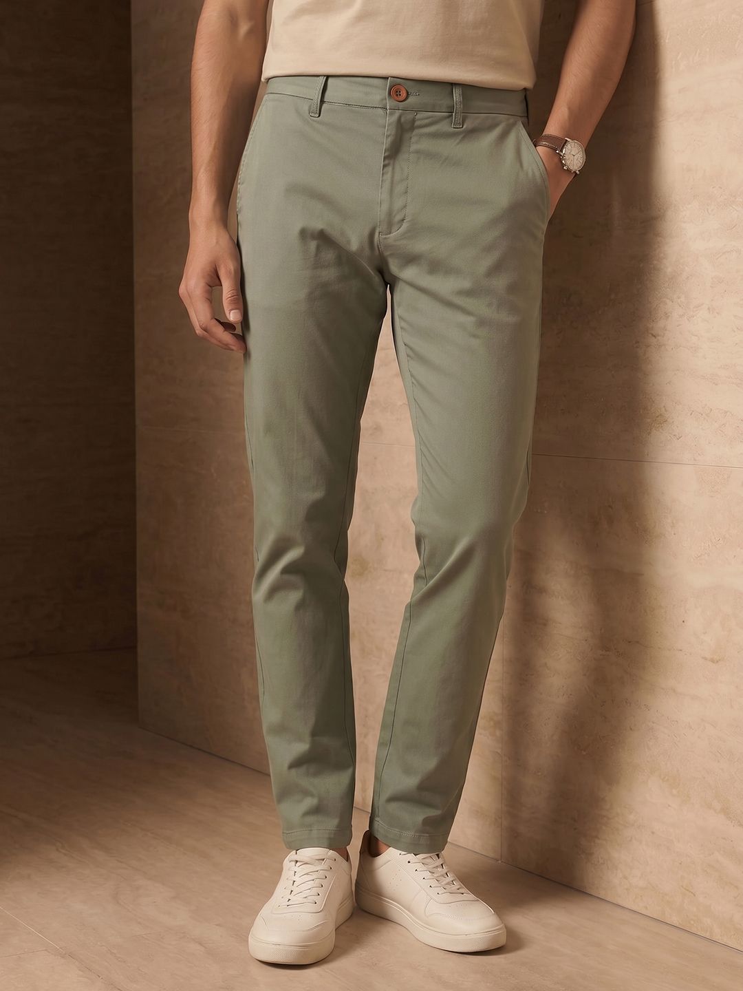 Mr Bowerbird Men Chinos Casual Trousers