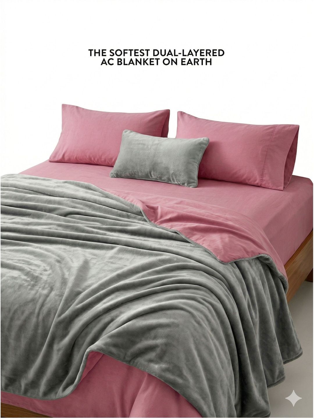 Zarf Pink & Off White Solid Other 6 Piece Double King Superfine Bedding Set-picture-40