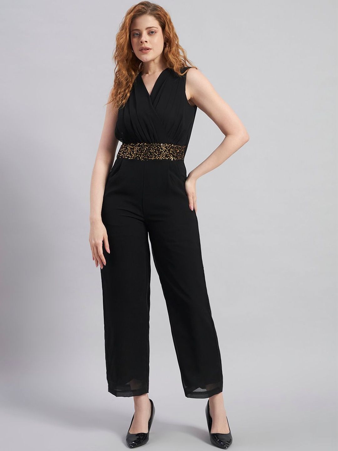 Cottinfab Culotte Jumpsuit with Embellished-picture-40