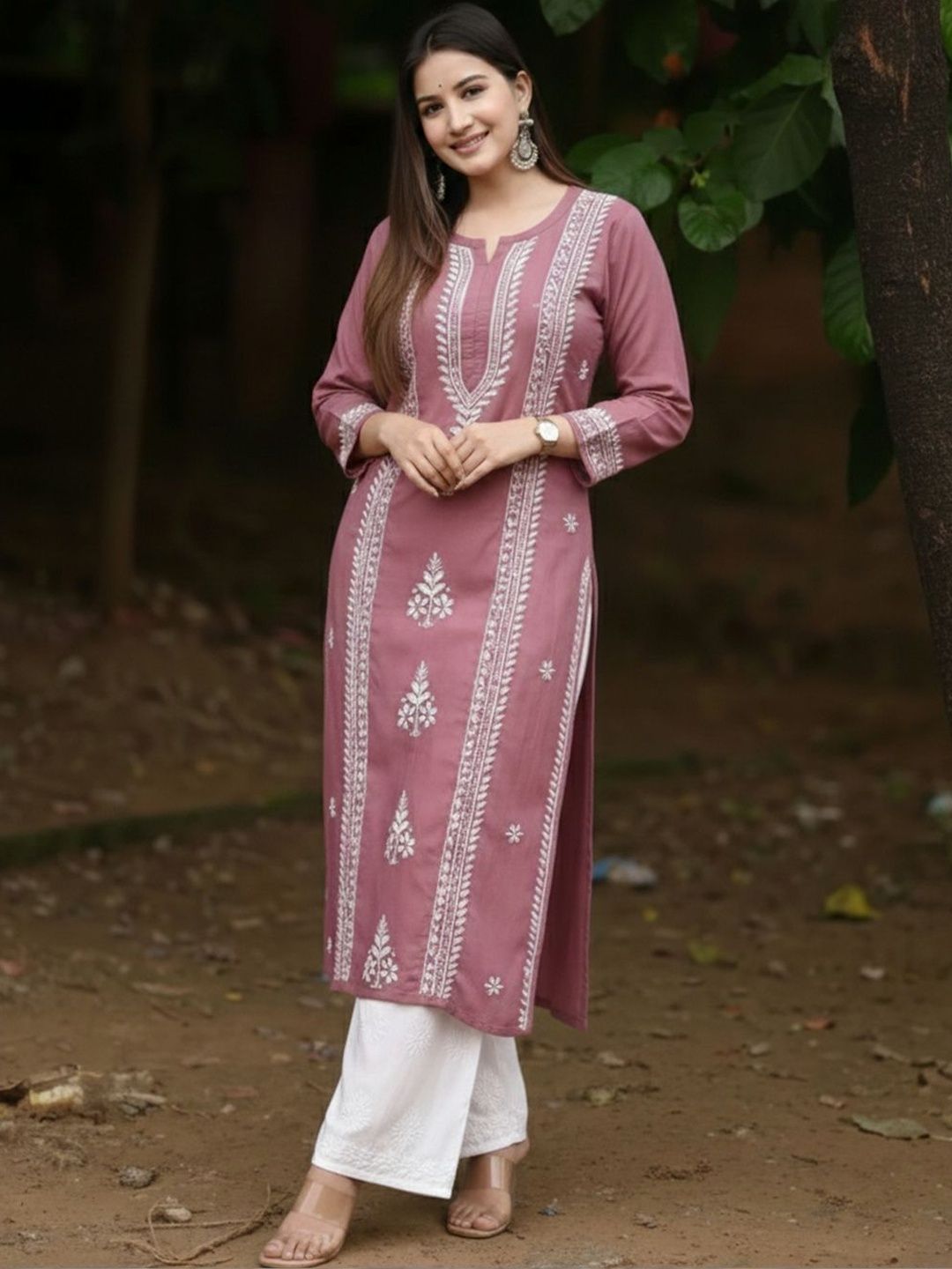 Anouk Embroidered Chikankari Chikankari Kurti-picture-34