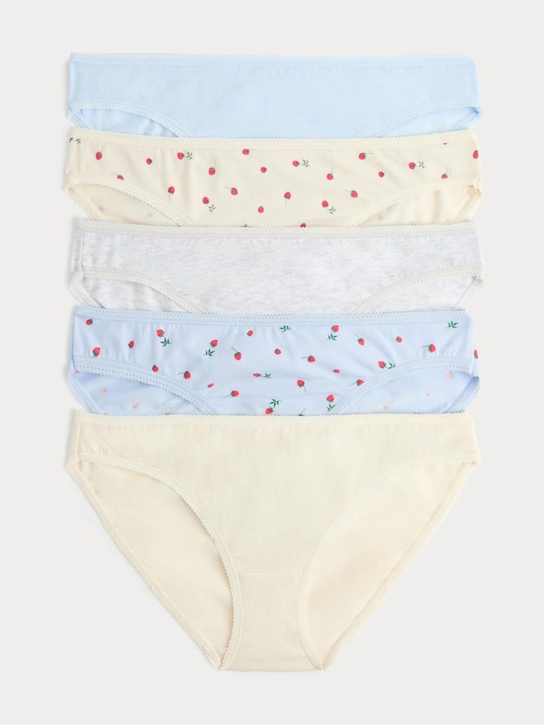 Marks & Spencer Women 5pk Cotton Lycra High Leg Knickers-picture-10