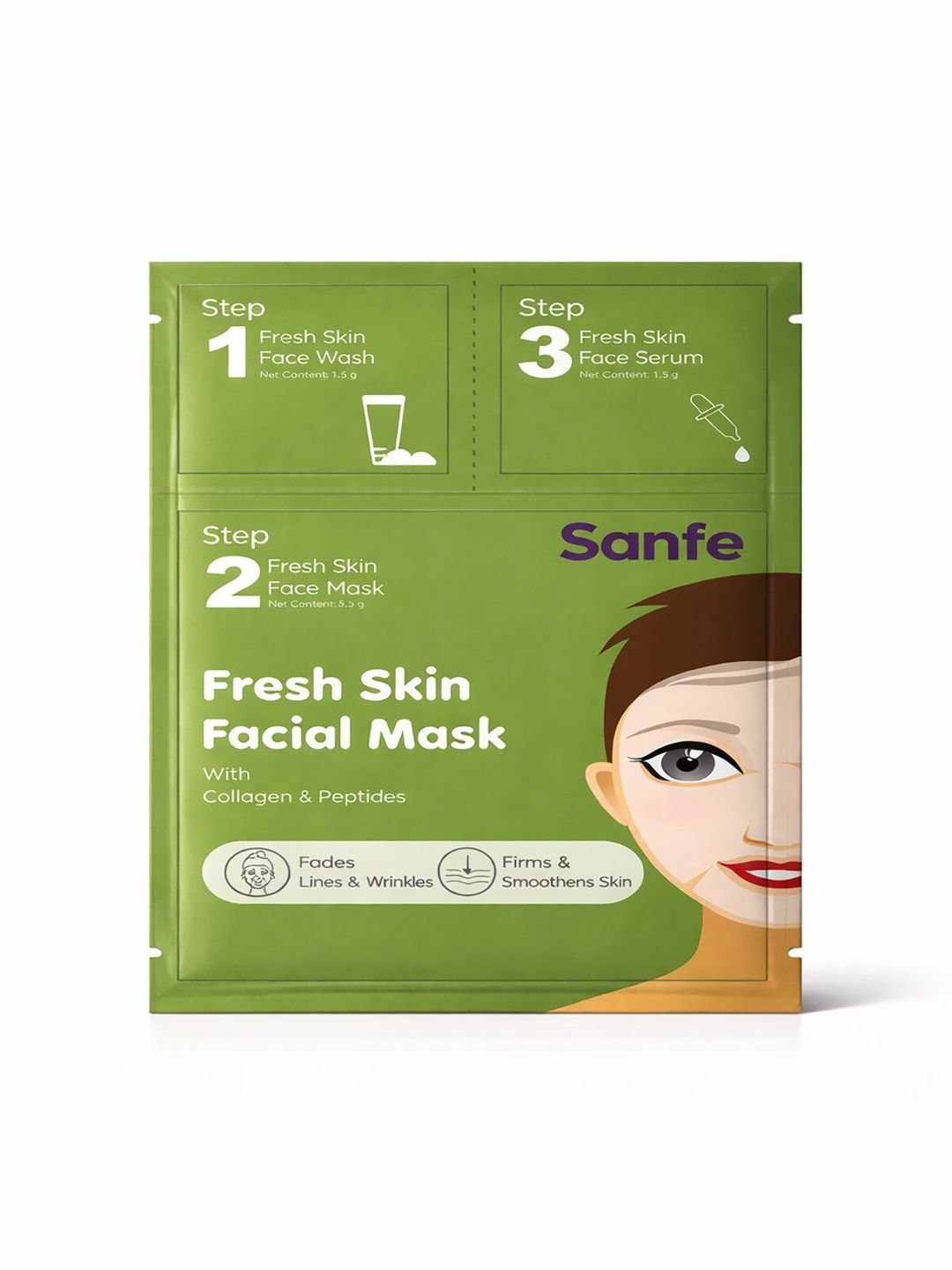 Sanfe Fresh Skin Collagen Facial Mask-image-13