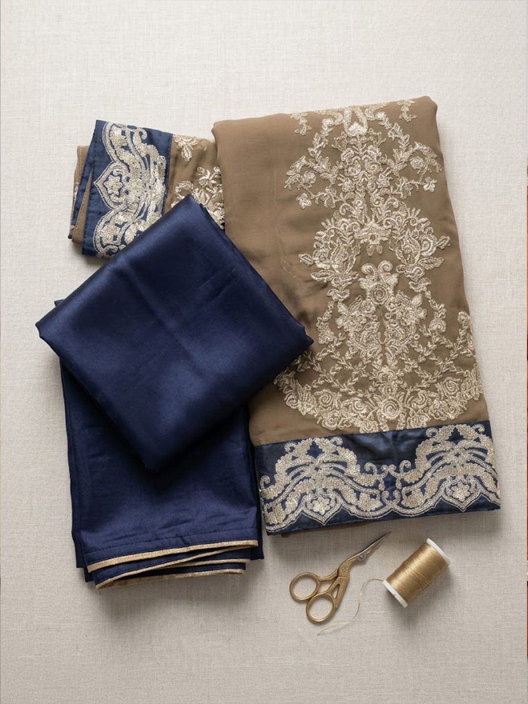 Varanga Embroidered Silk Georgette Unstitched Dress Material-image-14