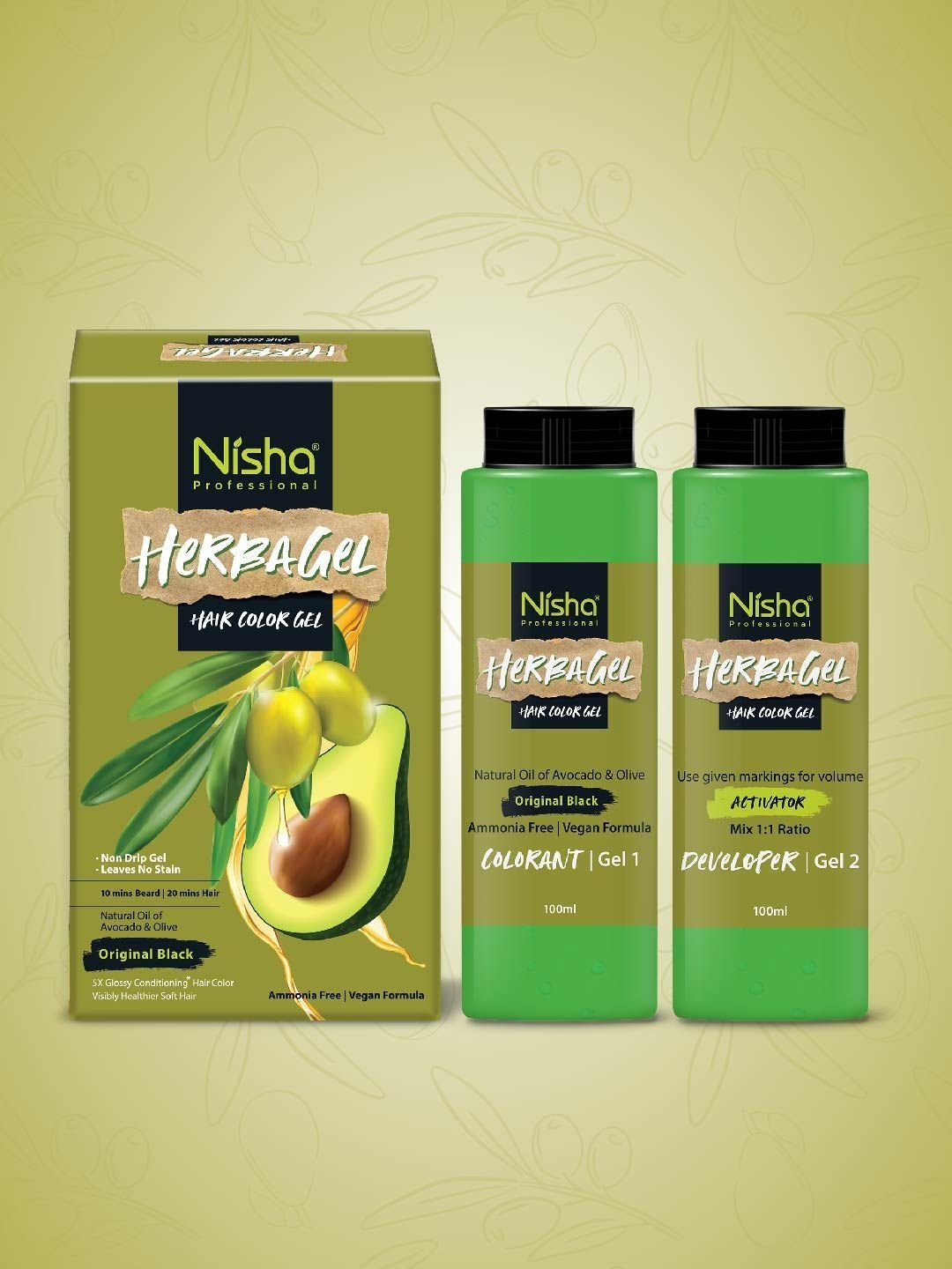 Nisha Set Of 2 Herba Gel Hair Color - 100 ml Each-picture-39