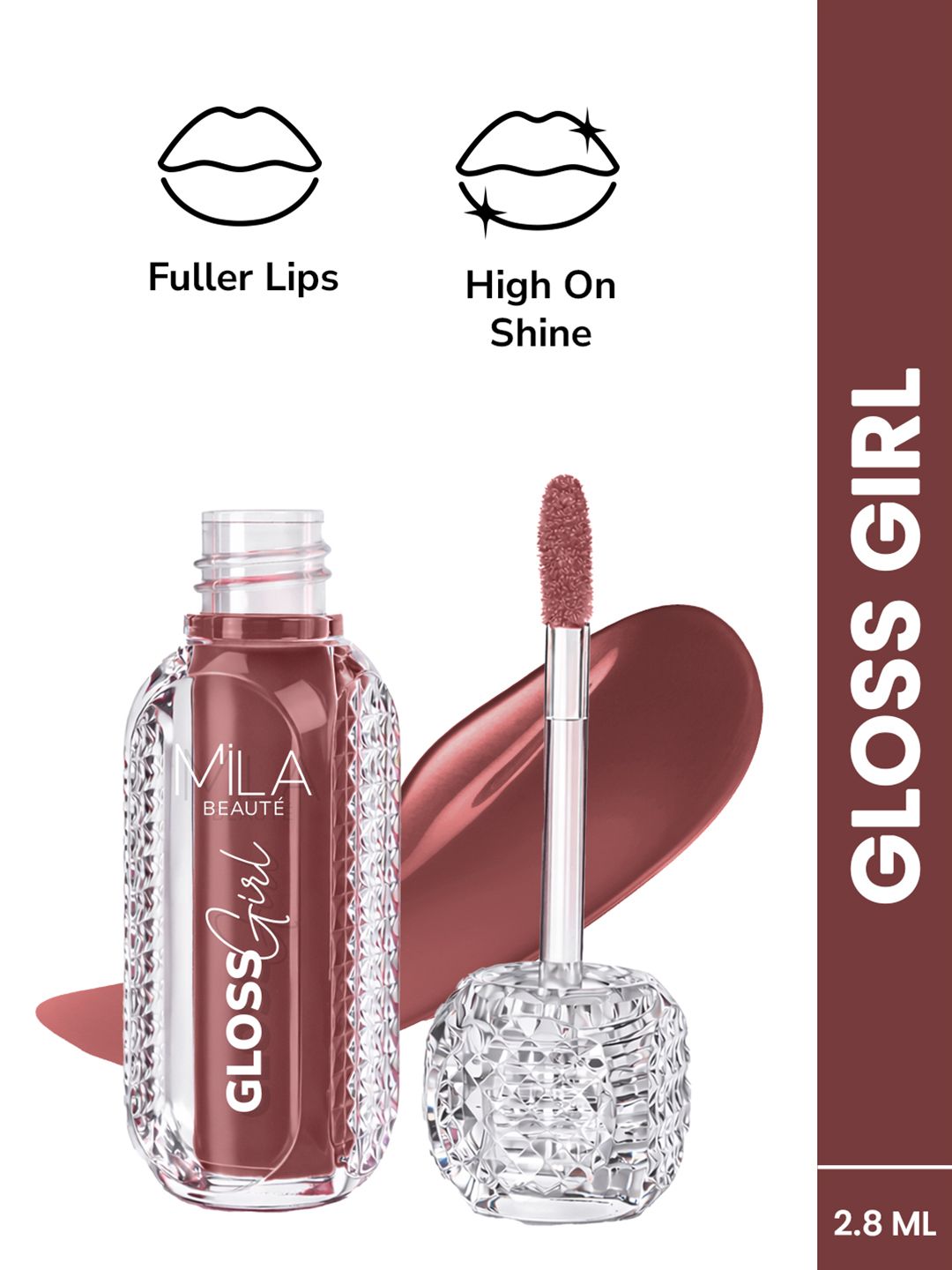 MILA BEAUTE Gloss Girl Lightweight Non-Sticky Formula Lip Gloss - 2.8 ml - Dont Know 04