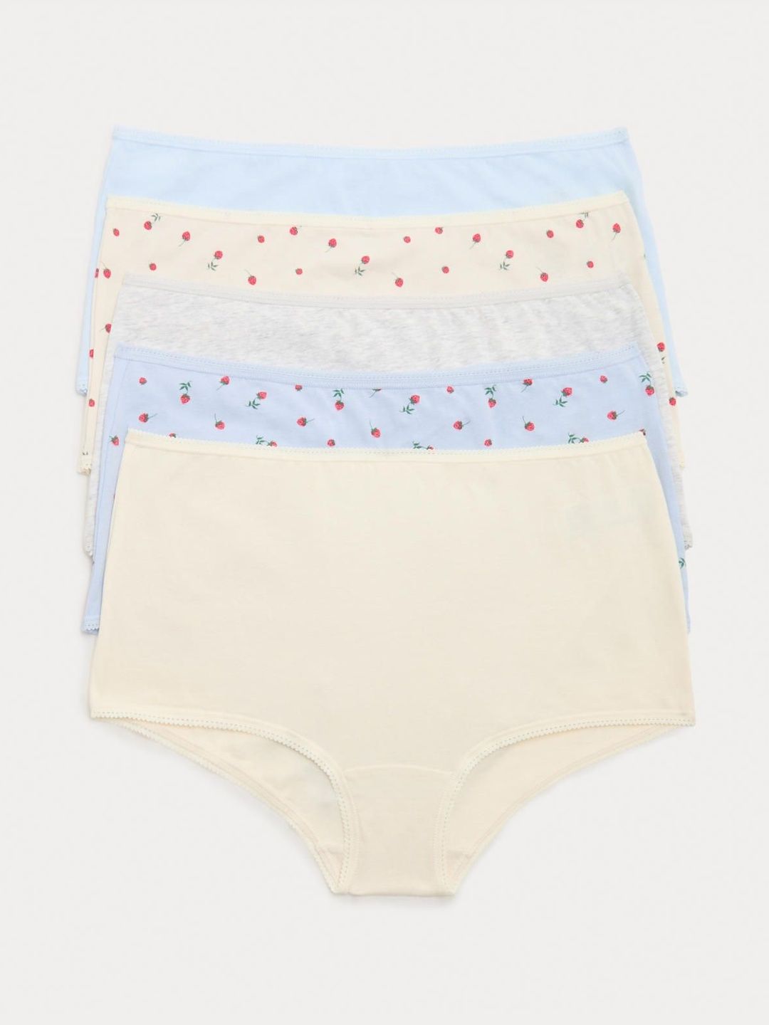 Marks & Spencer Women 5pk Cotton Lycra High Rise Shorts-picture-35