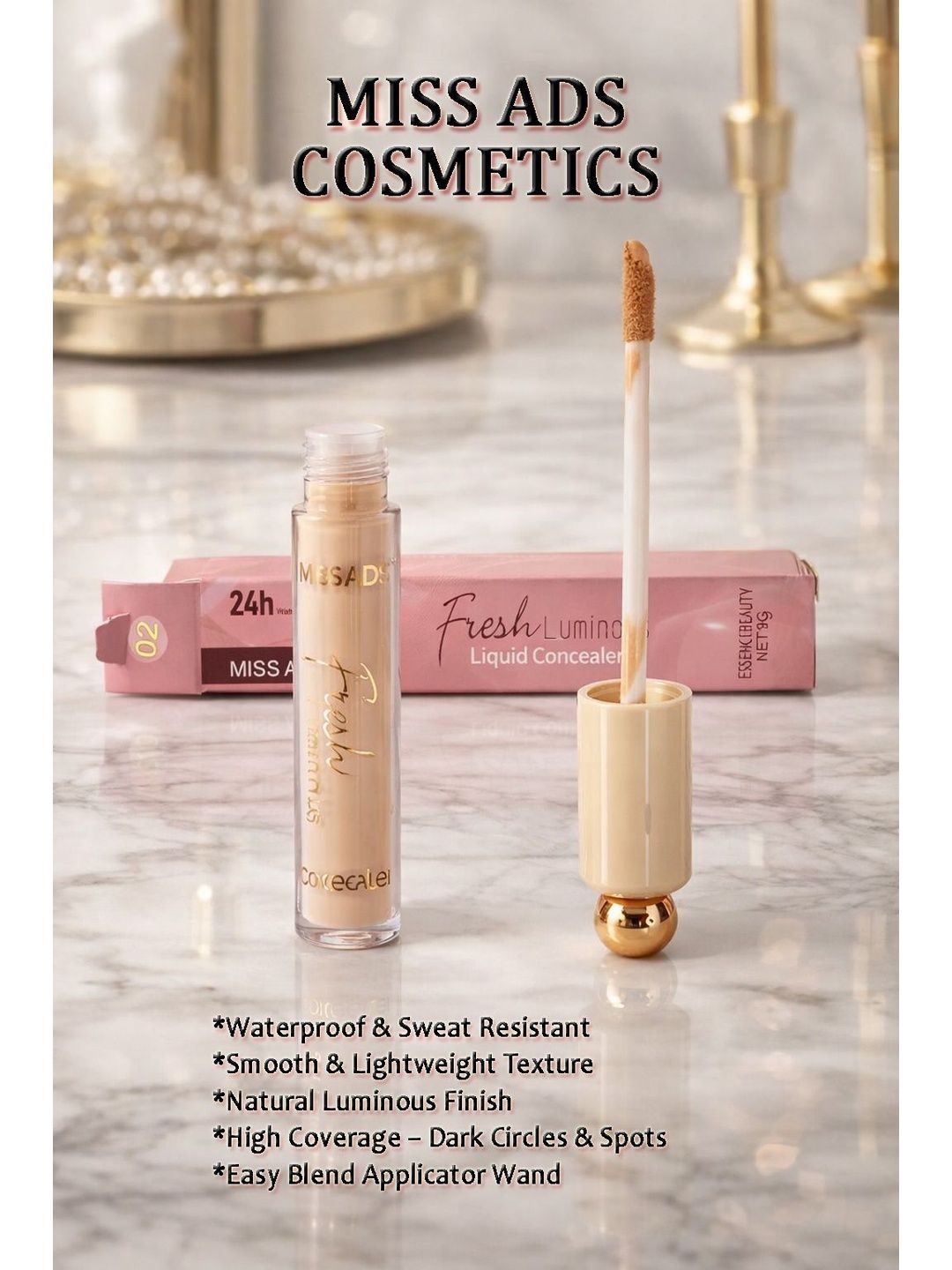 MISS ADS Fresh Luminous Liquid Concealer - 15 g - Shade - MACL02-picture-40