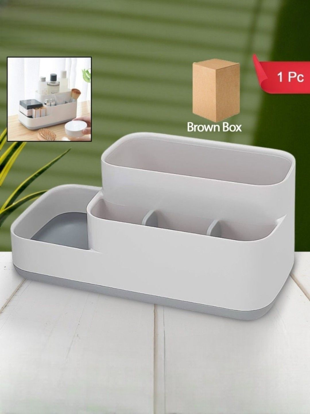 DeoDap White Plastic Bath Accessories Set-picture-46