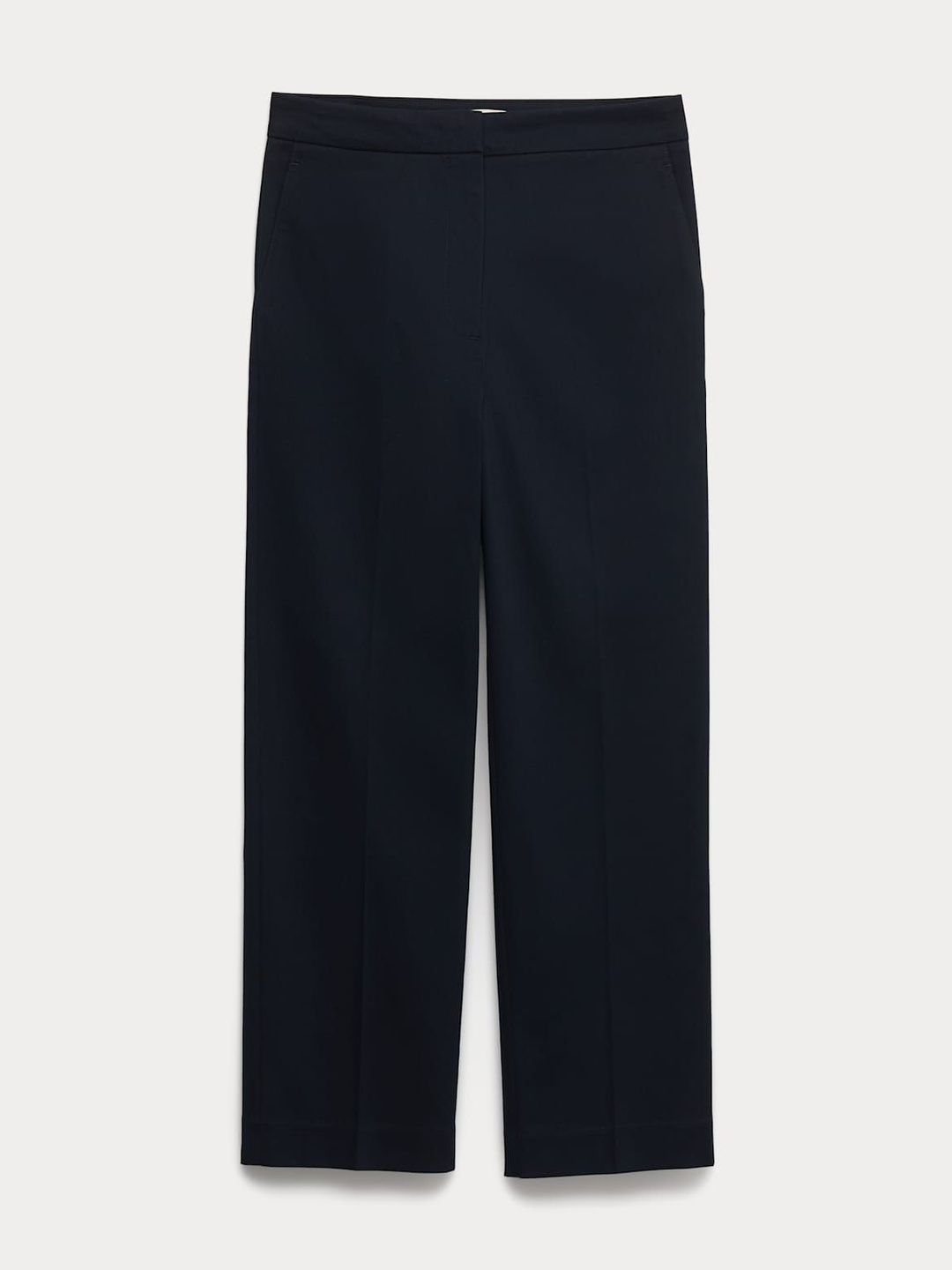 Marks & Spencer Women Cotton Rich Straight Leg Ankle Grazer Trousers-picture-45