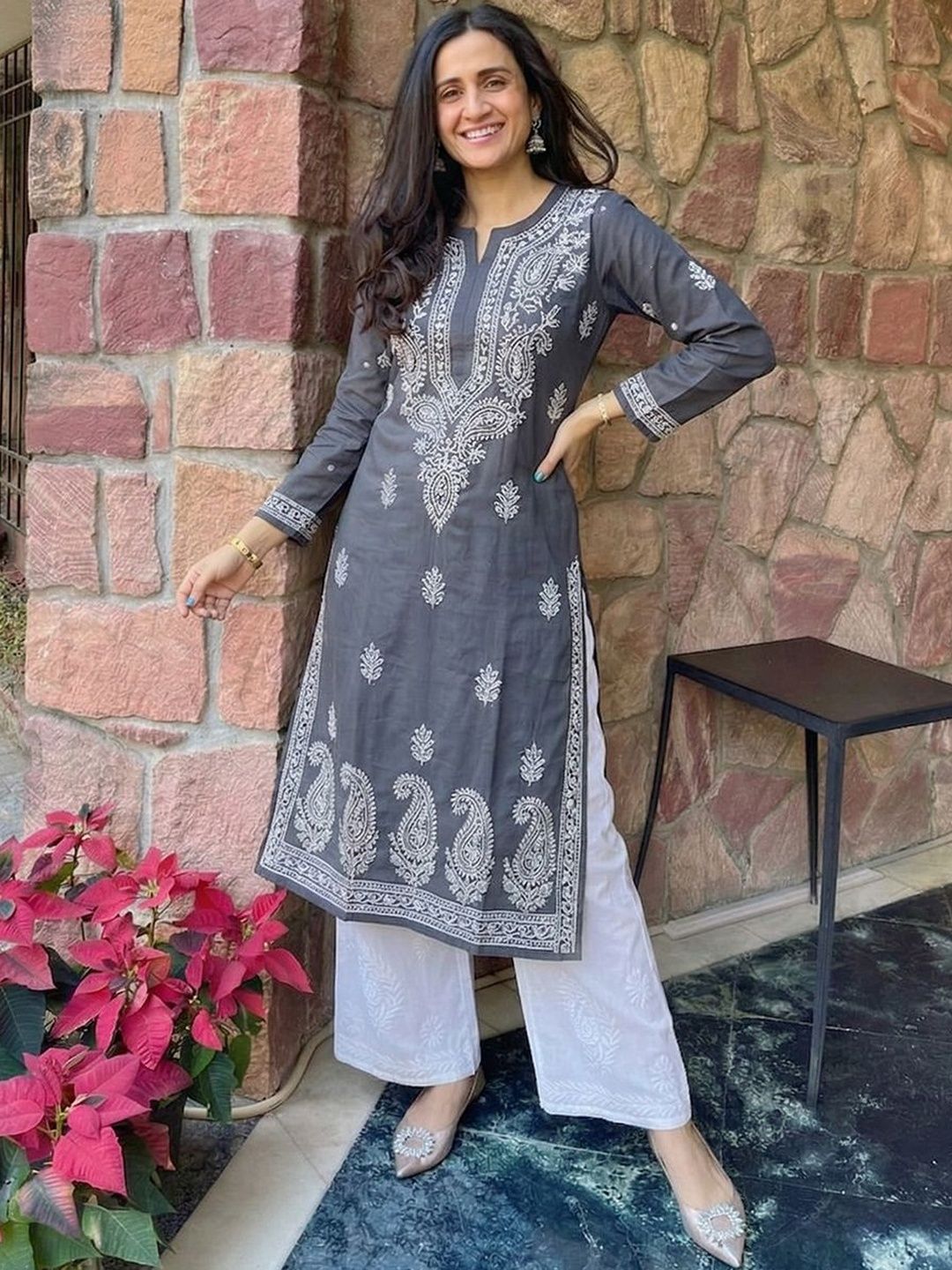 Anouk Embroidered Chikankari Chikankari Kurti-image-26