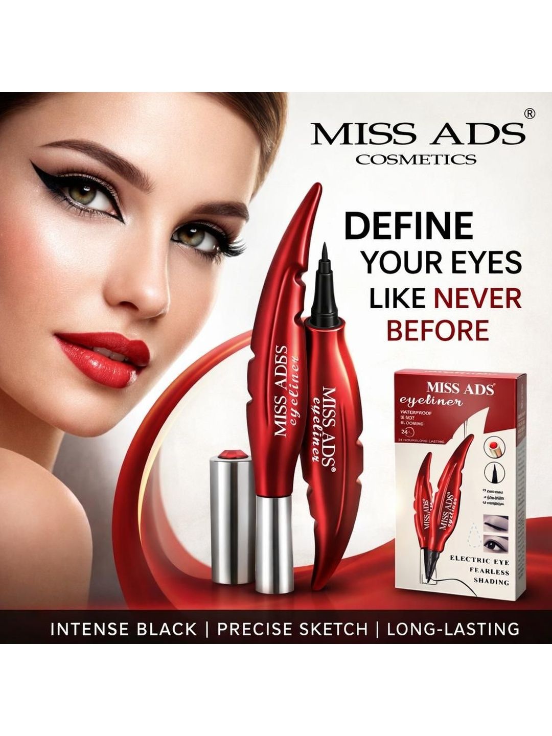 MISS ADS Water & Smudge Proof Long Lasting Highly Pigmented Eyeliner - 3g MASL02-picture-22