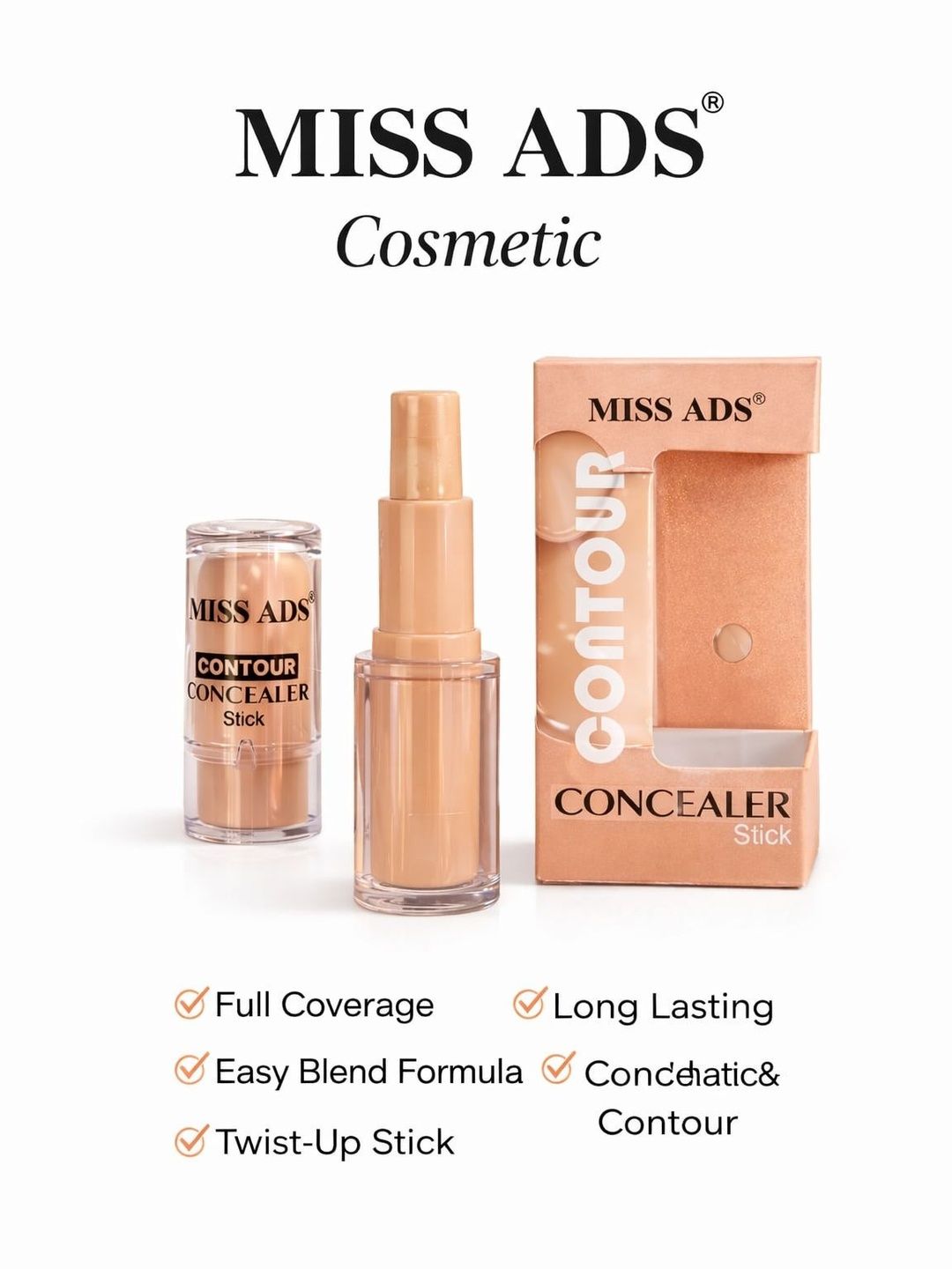 MISS ADS Contour Concealer Stick - 15 g - Shade - MACF08-picture-32