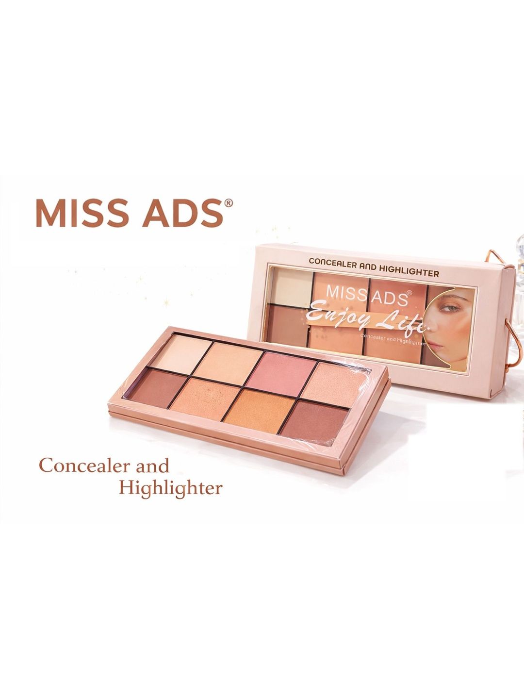 MISS ADS Concealer Palette Conceal & Highlighter - 30 g - Shade - MACL01-picture-33