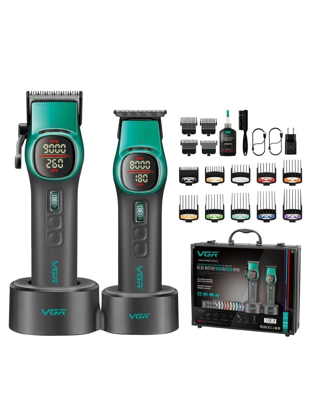 VGR Set Of 2 V-885 S2 Professional Clipper & Trimmer Combo-picture-30