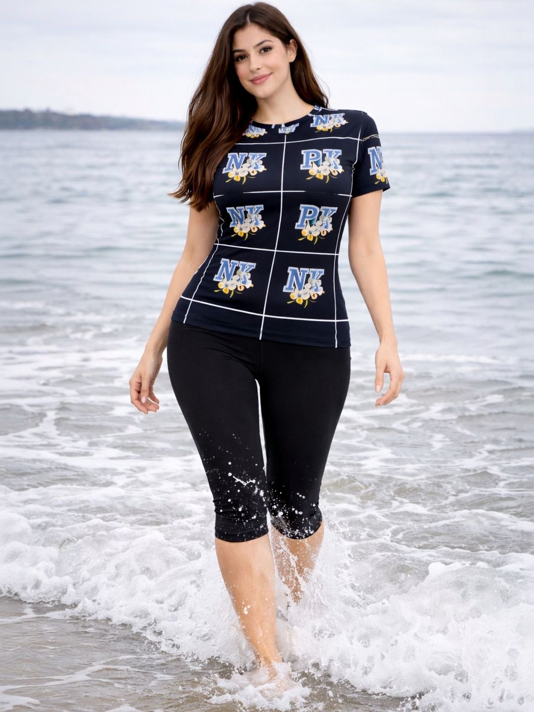 Apraa & Parma Printed Round Neck Swim Set-picture-48