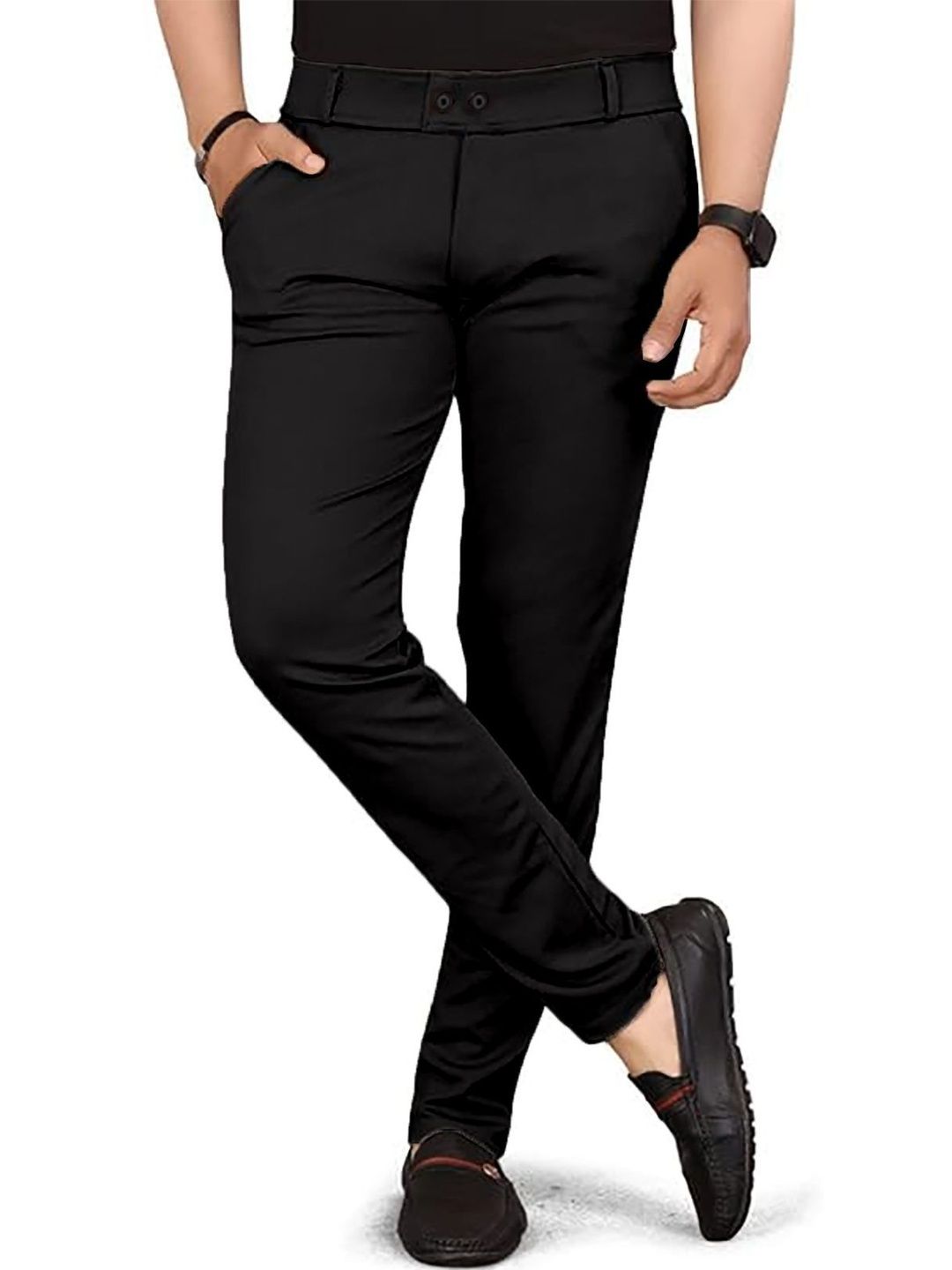 CHROVEL Men Relaxed Easy Wash Button Trousers-picture-39