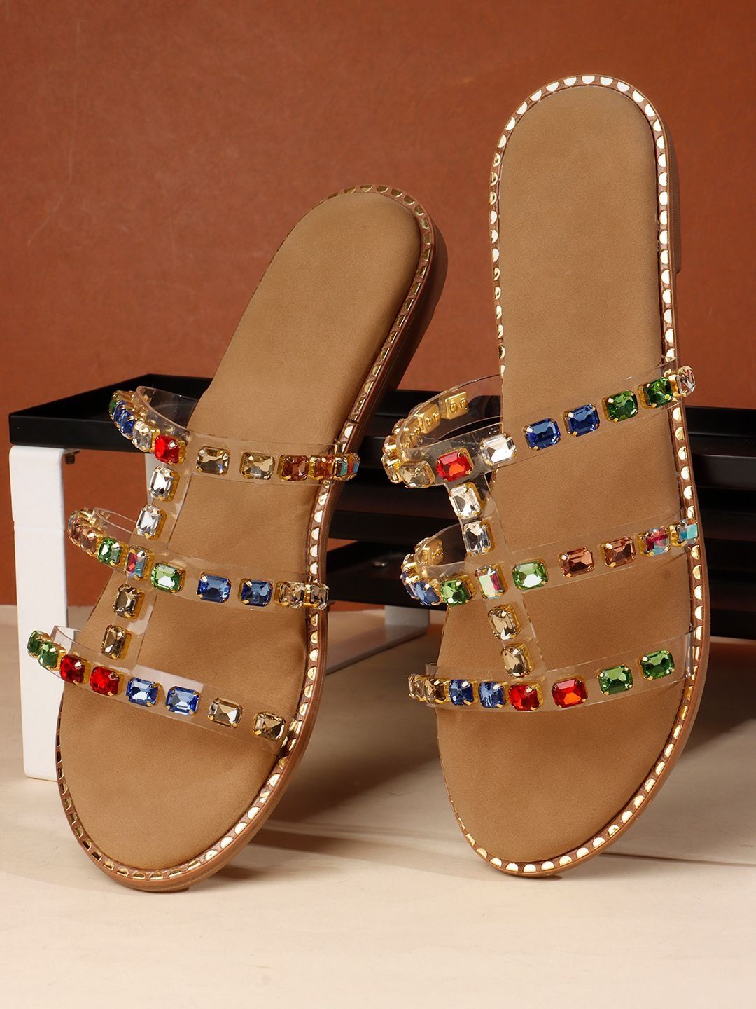 Try Me Women Ethnic Open Toe Flats-image-25