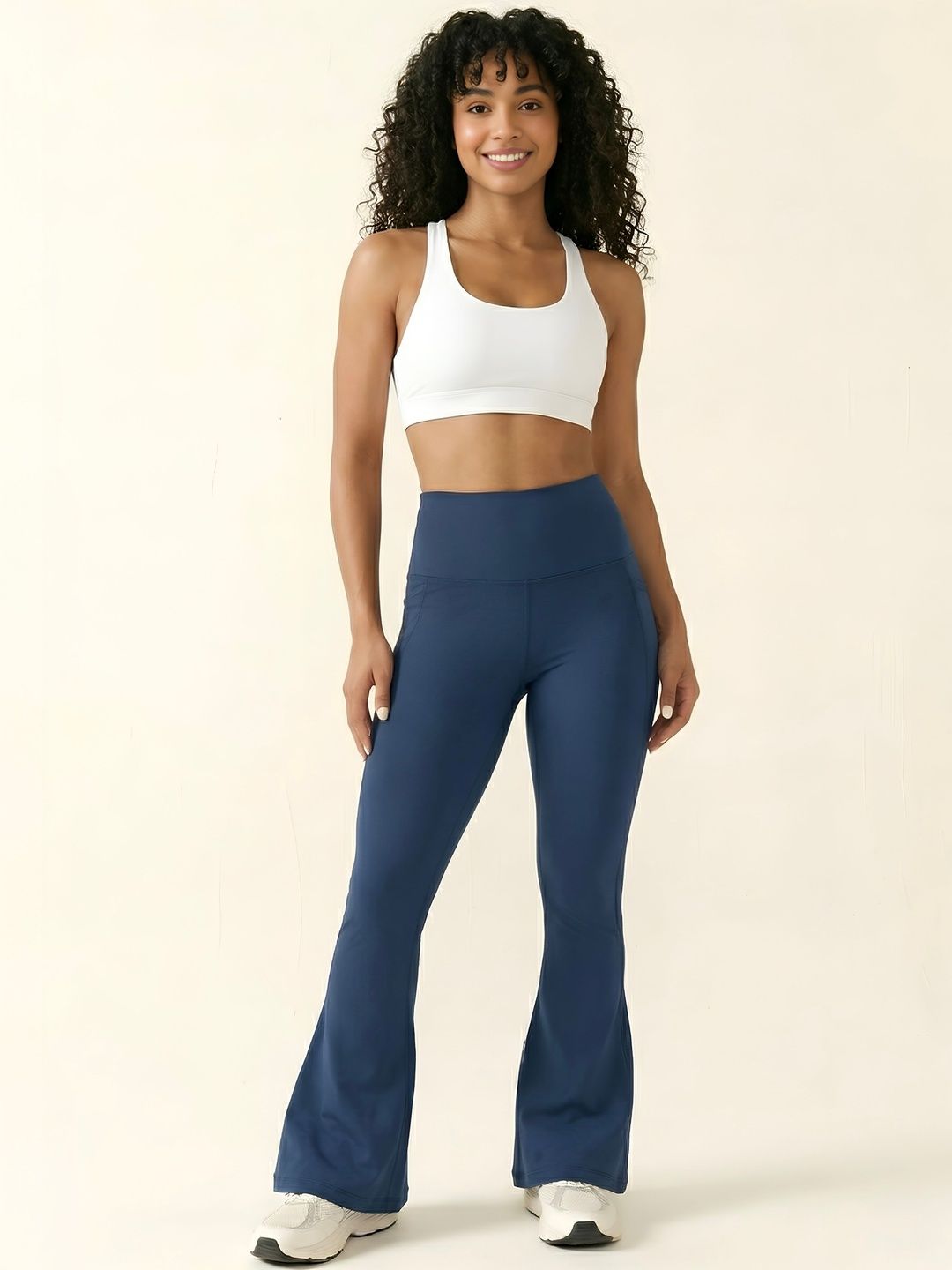 Rock Paper Scissors Flared Gym Ankle Length Tights-picture-37