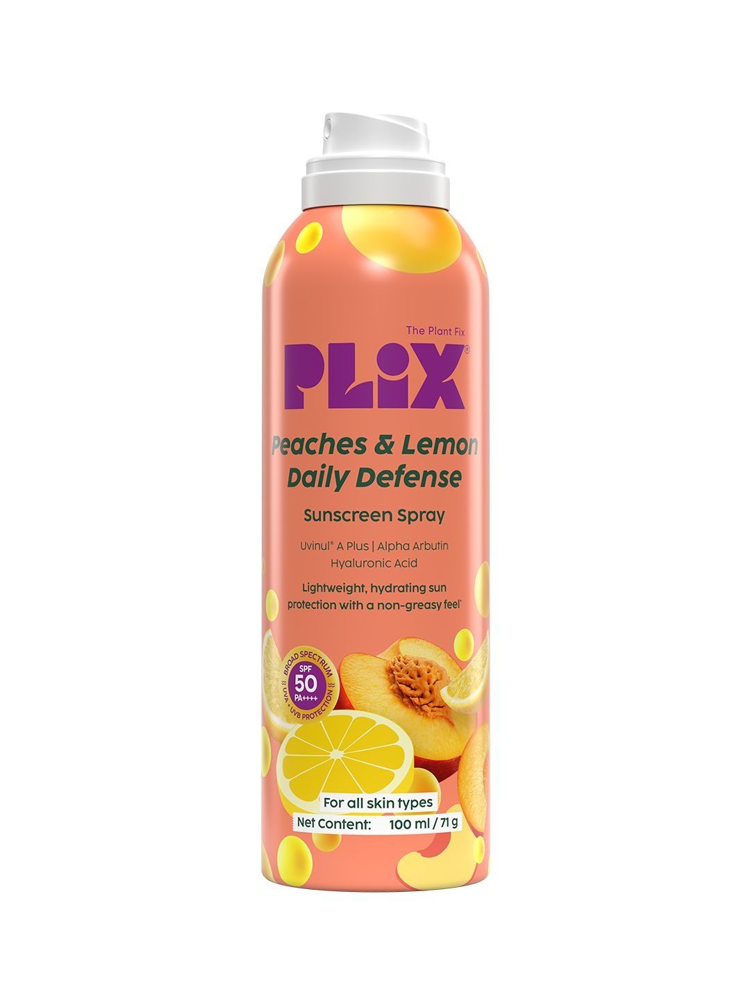 PLIX THE PLANT FIX Peaches & Lemon Body Sunscreen- 100 ml-image-41