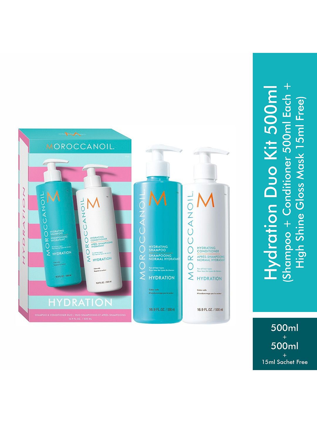 MOROCCANOIL Hydration Duo Kit with High Shine Mask - Shampoo 500ml & Conditioner 500ml-image-25