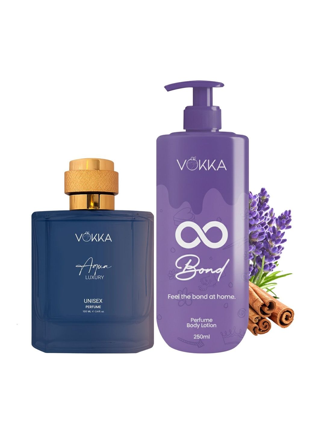 VOKKA Set Of 2 Bond Perfume Body Lotion 250 ml With Aqua Perfume 100 ml-picture-17