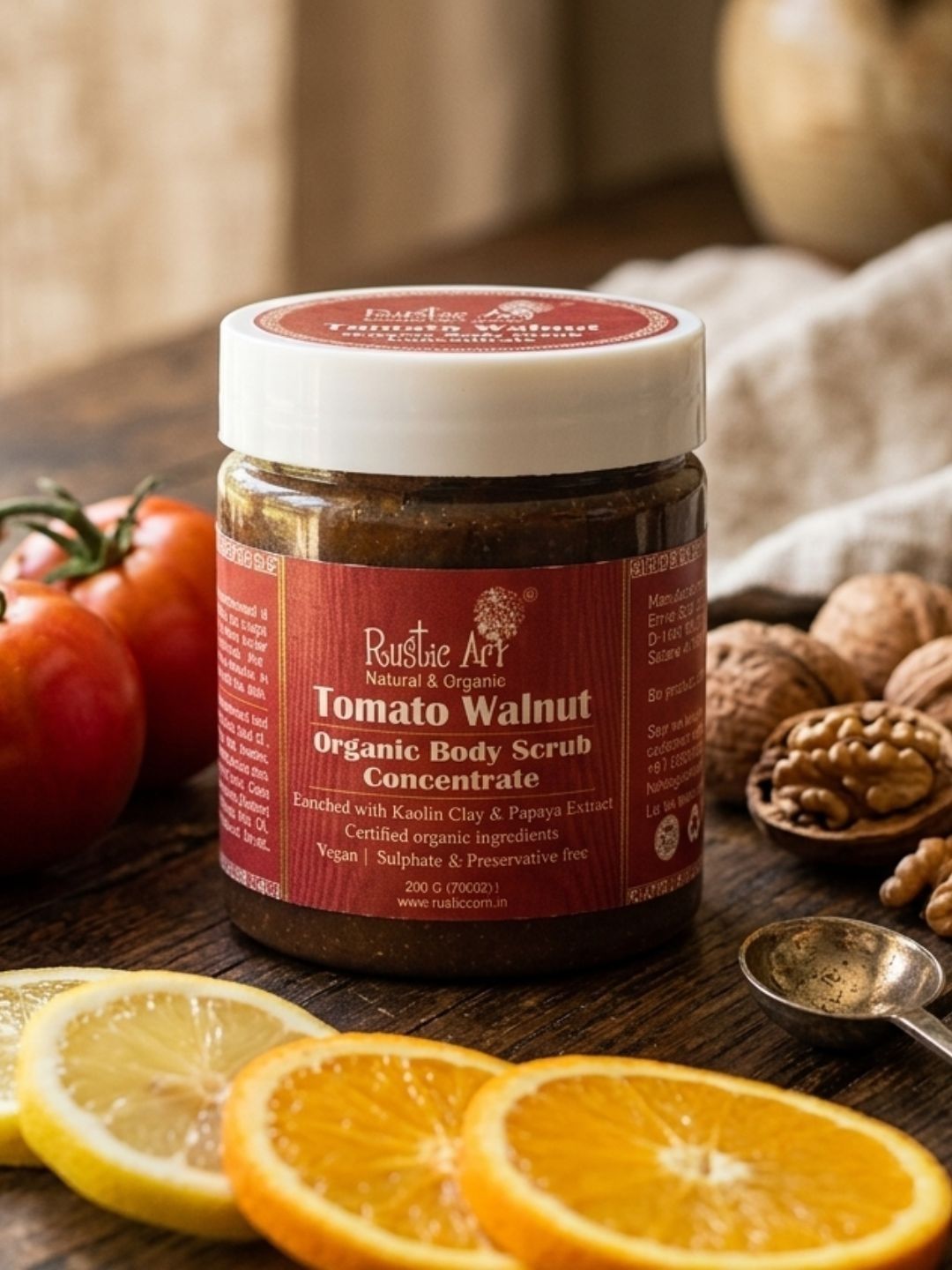 Rustic Art Tomato Walnut Body Scrub Concentrate - 200 g-image-38