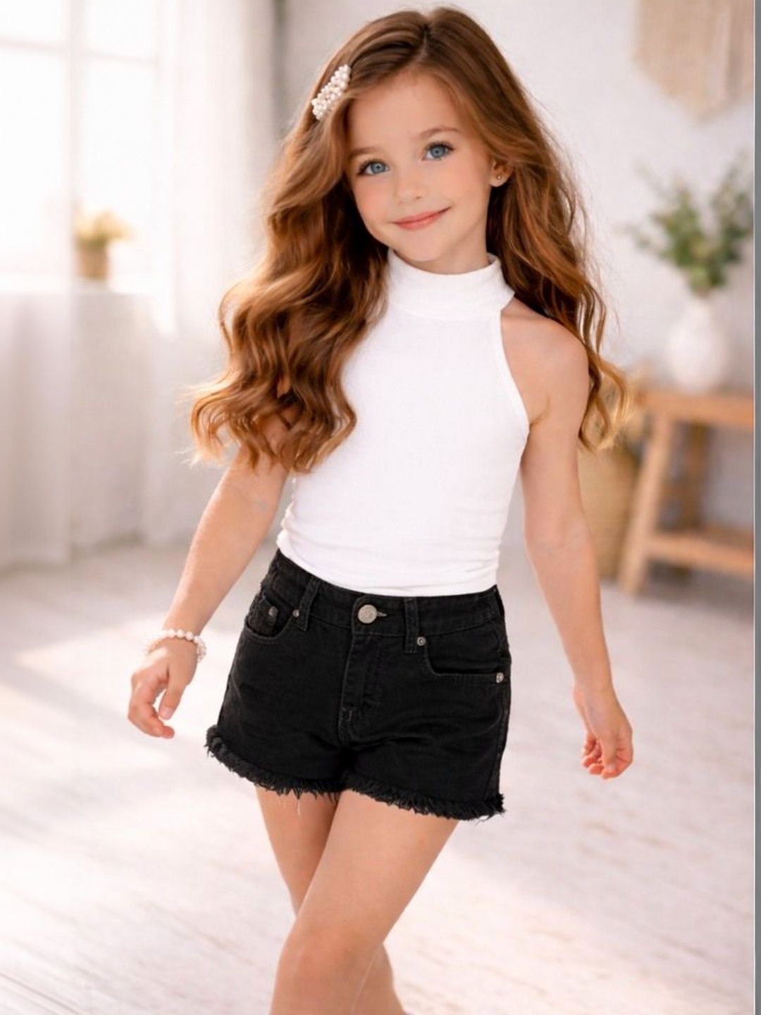 Ninas Girls White Cotton Blend Tops-picture-29