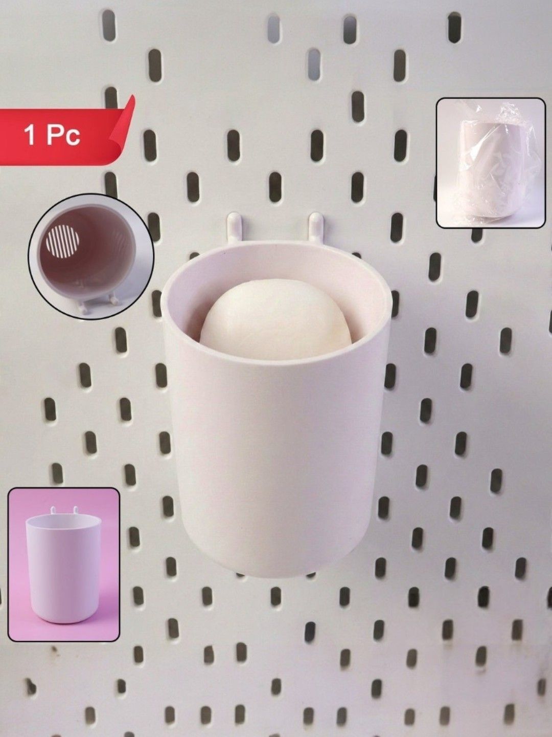 DeoDap White Plastic Soap Dish-image-0
