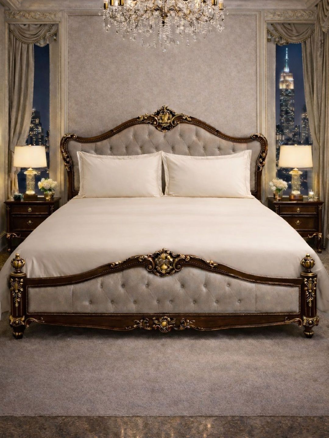 Mulberry Living Off White 350 TC King Bedsheet with 2 Pillow Covers-image-24